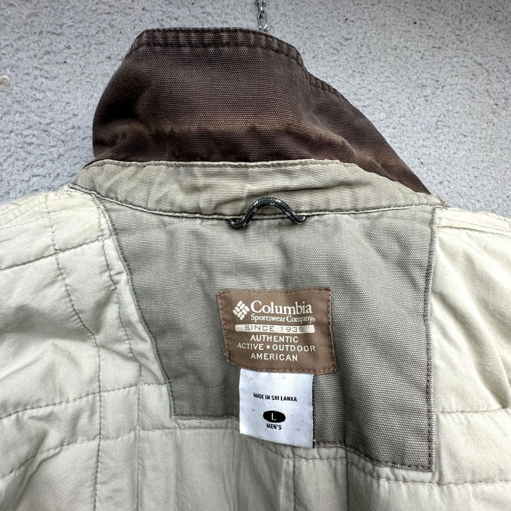 Vintage VINTAGE Columbia Canvas Insulated Quilt Lined Work Jacket Men Large Brown Bomber Size US L / EU 52-54 / 3 - 3 Thumbnail