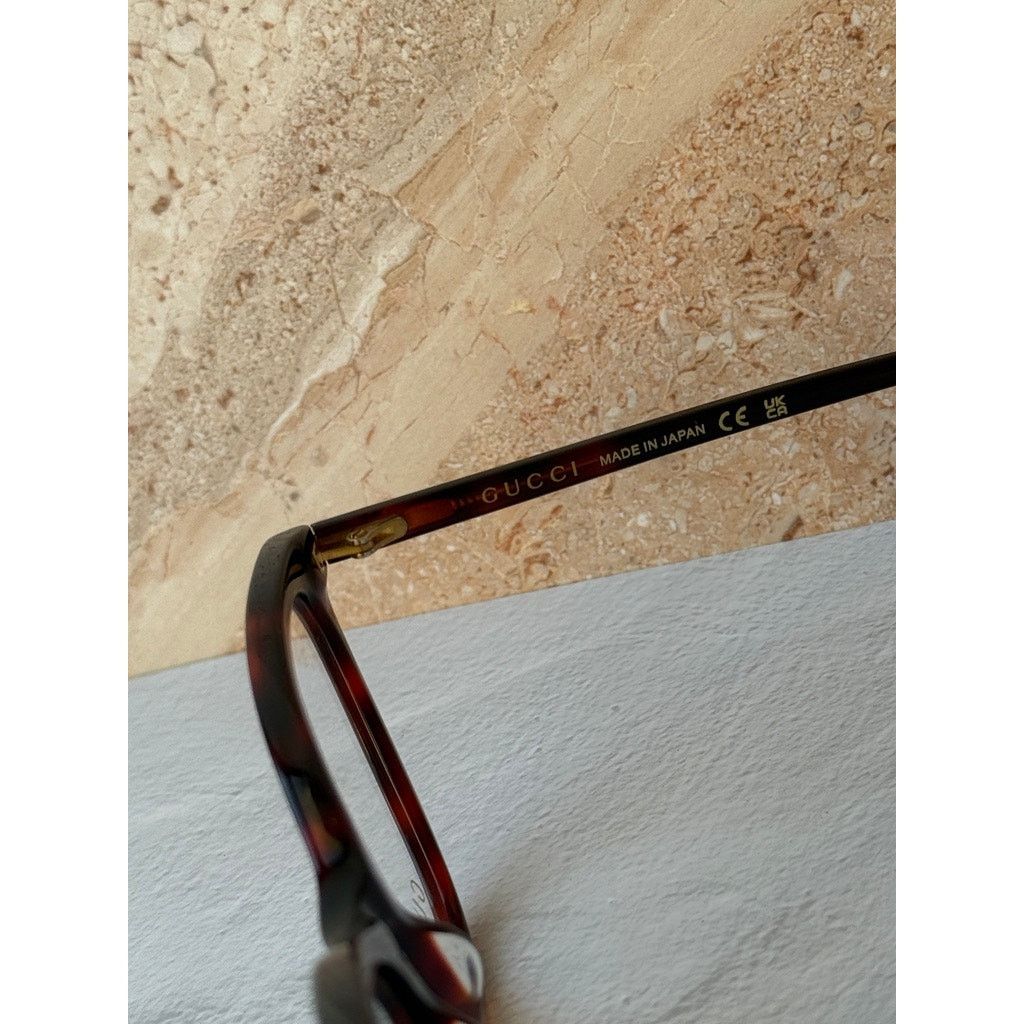 Gucci NEW Gucci GG1079O Brown Chain Cat Eye Eyeglasses Frames $650 Size ONE SIZE - 8 Thumbnail