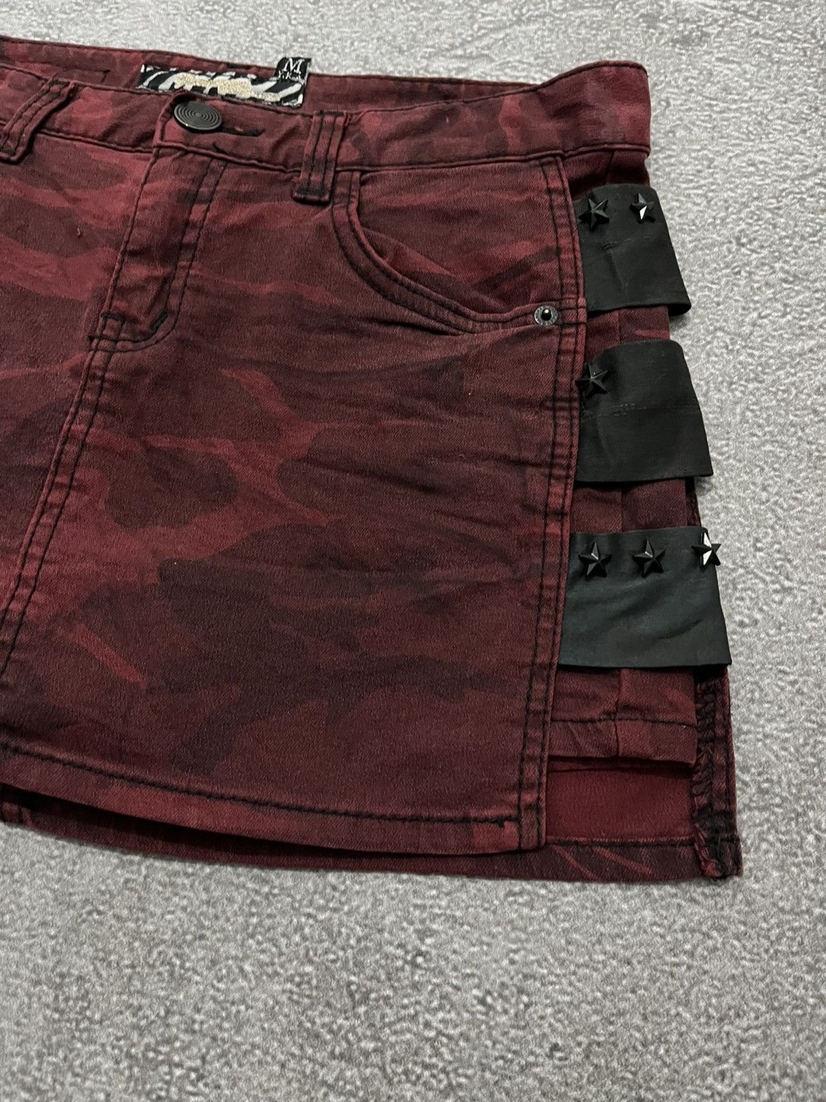 Japanese Brand Vintage Glamorous Apparel Camo Skirt Punk Style Size 24" / US 00 / IT 34 - 3 Thumbnail