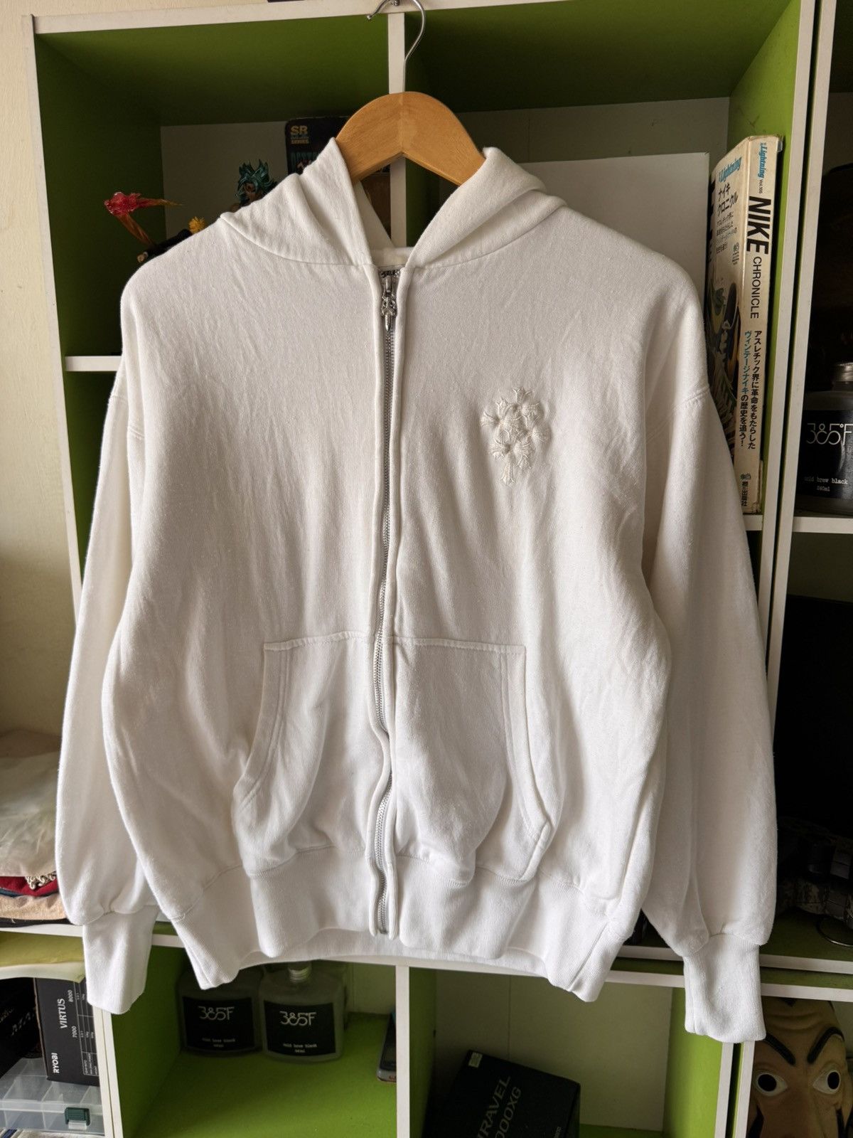 If Six Was Nine × Japanese Brand BLACK SCULPTURE GOTHIC ZIPPER HOODIE CHROME HEART MOTIF Size US S / EU 44-46 / 1 - 1 Thumbnail