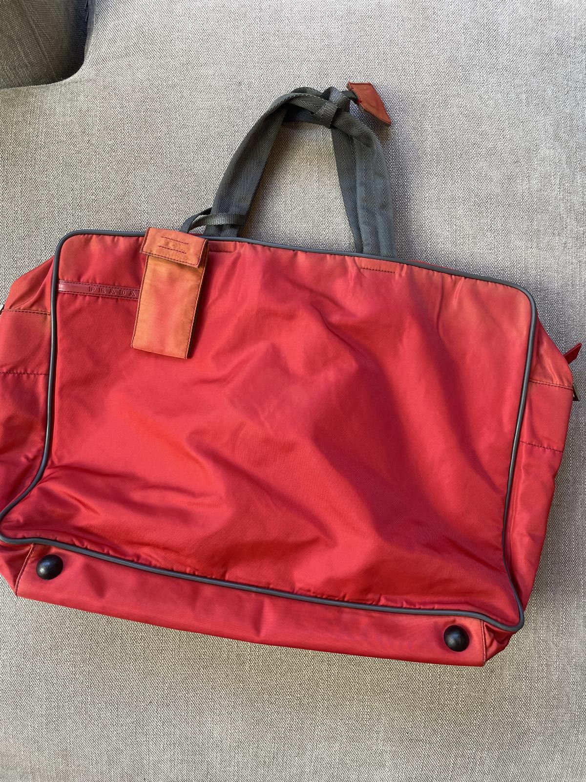 Prada PRADA Nylon Hand Bag 2WAY Red Auth ar8326 FREE SHIPPING! Size ONE SIZE - 1 Thumbnail