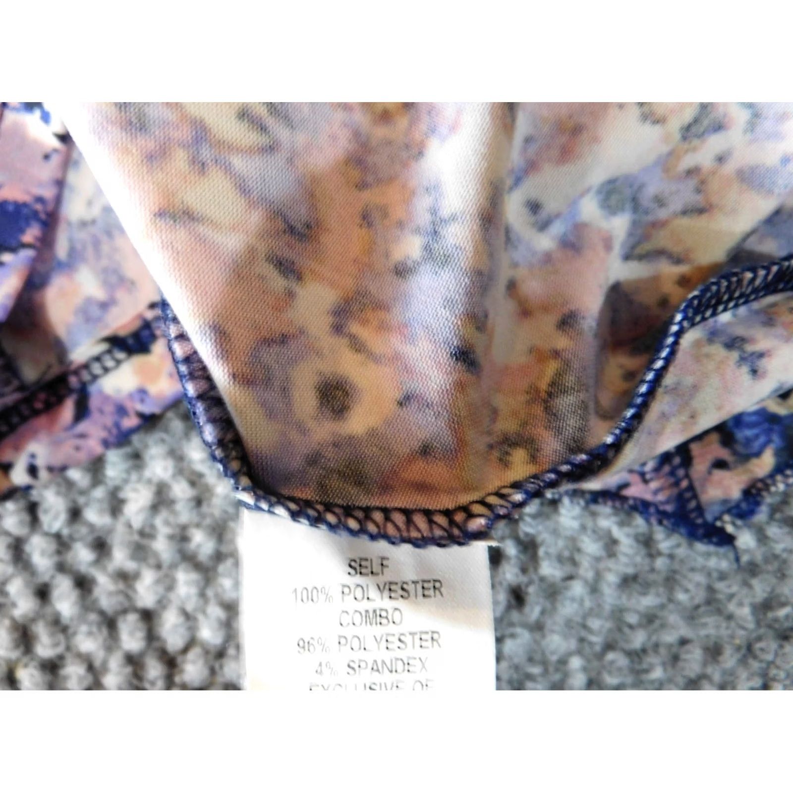 Vintage Notations Womens Blouse Small Purple Stretch Layered Top Classic Sleeveless Pullover Round Neck Geometric Pattern Size S / US 4 / IT 40 - 6 Thumbnail