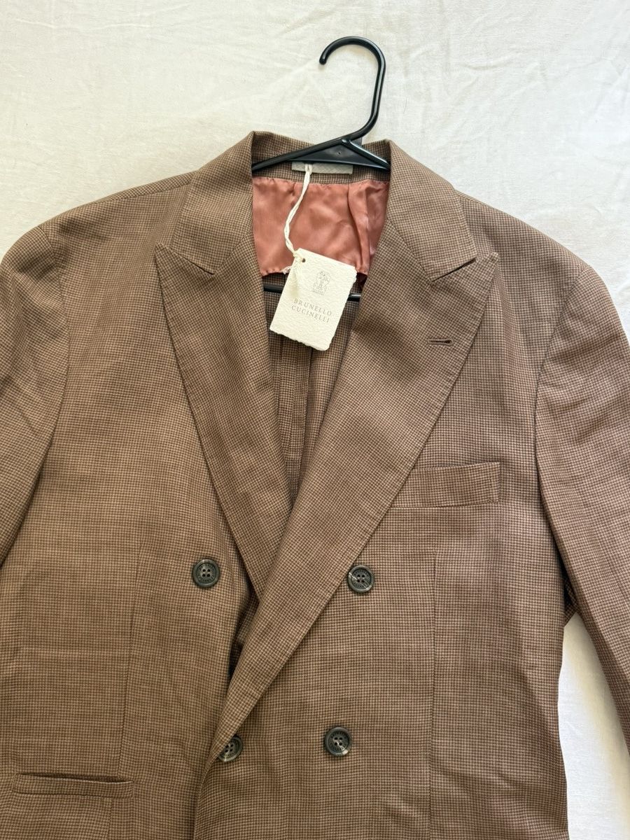 Brunello Cucinelli Brunello cucinelli brown blazer Size 48S - 2 Thumbnail