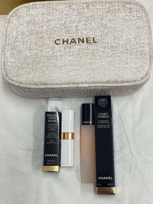 Chanel Hydration Essentials Lip Balm Lotion Bag sold Beauty Gift Set