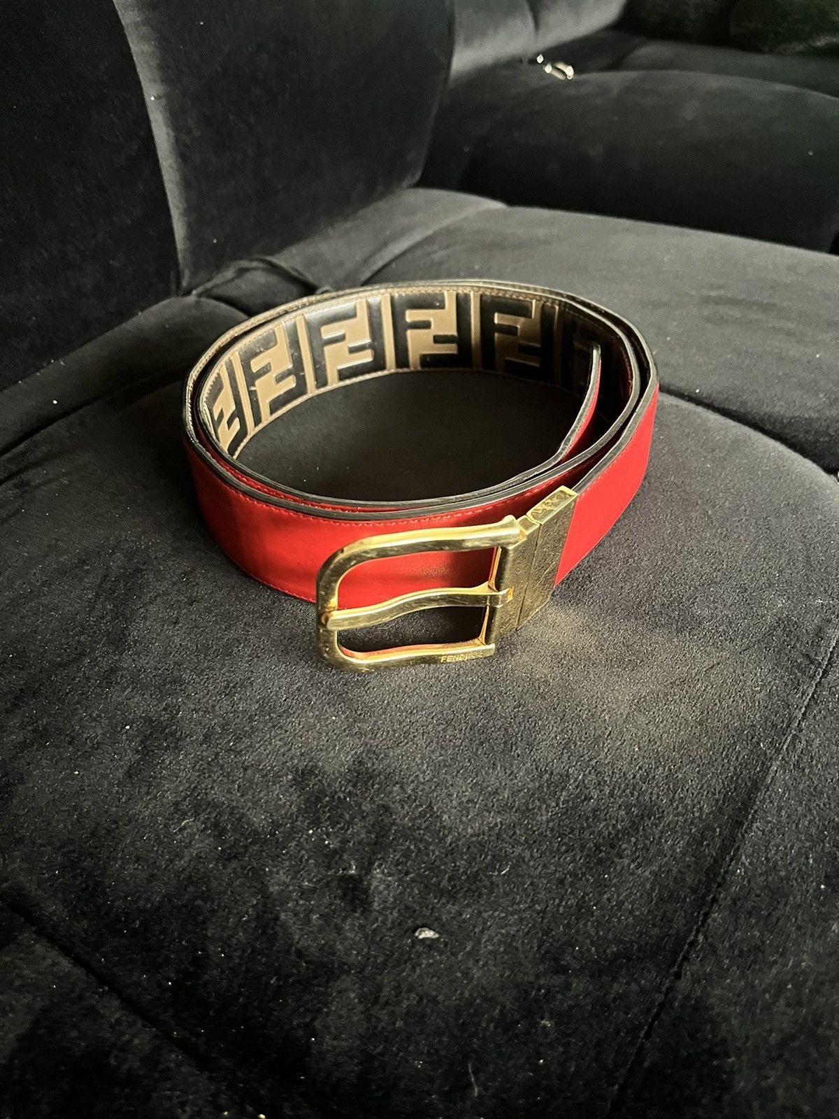 Fendi FENDI BROWN MONOGRAM BELT SZ 36-38 Size 36 - 7 Thumbnail