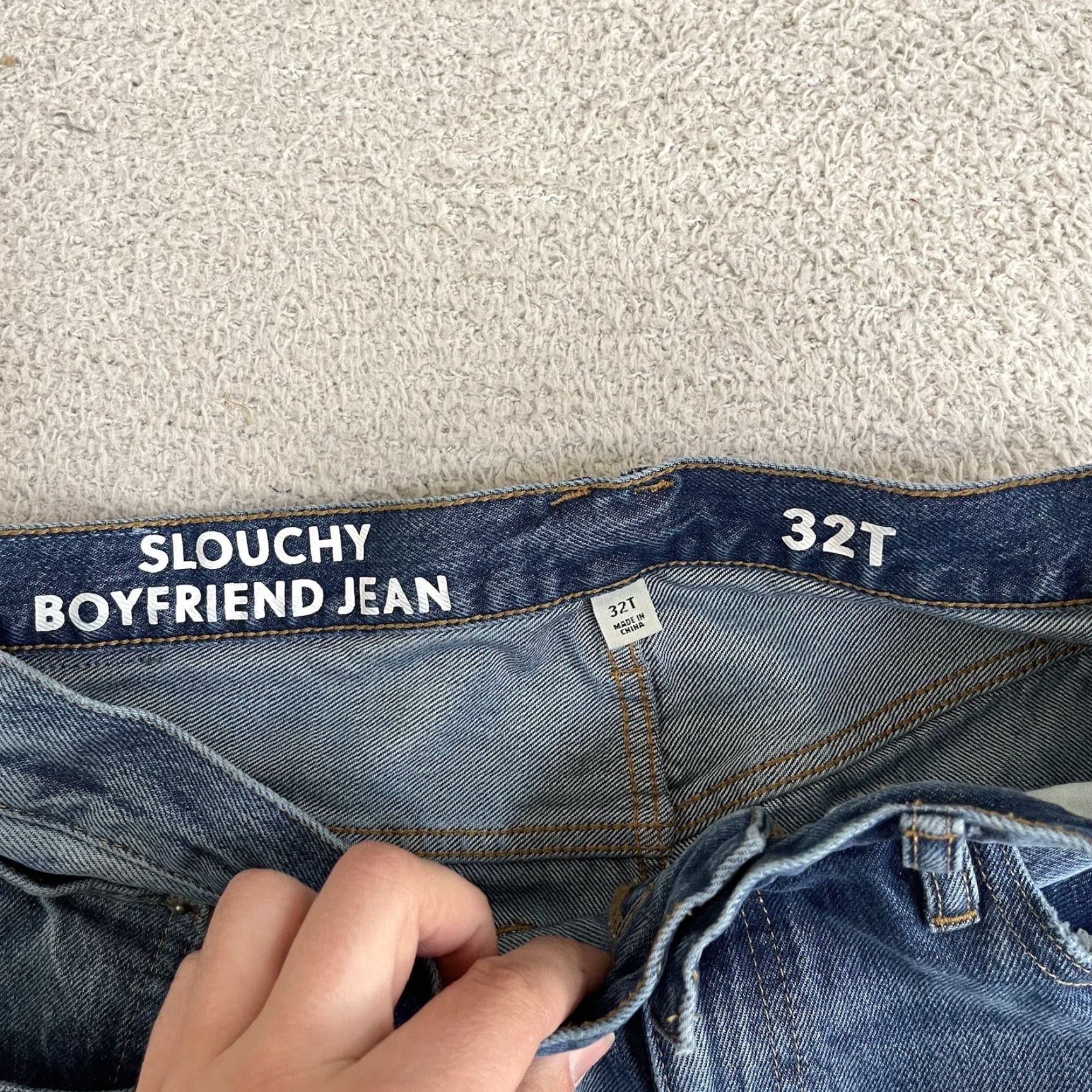 J.Crew VINTAGE J.CREW Jeans Women's 32T (36x30) Blue Slouchy Boyfriend High Rise Boho Mom Faded Jeans Size 24" / US 00 / IT 34 - 3 Thumbnail