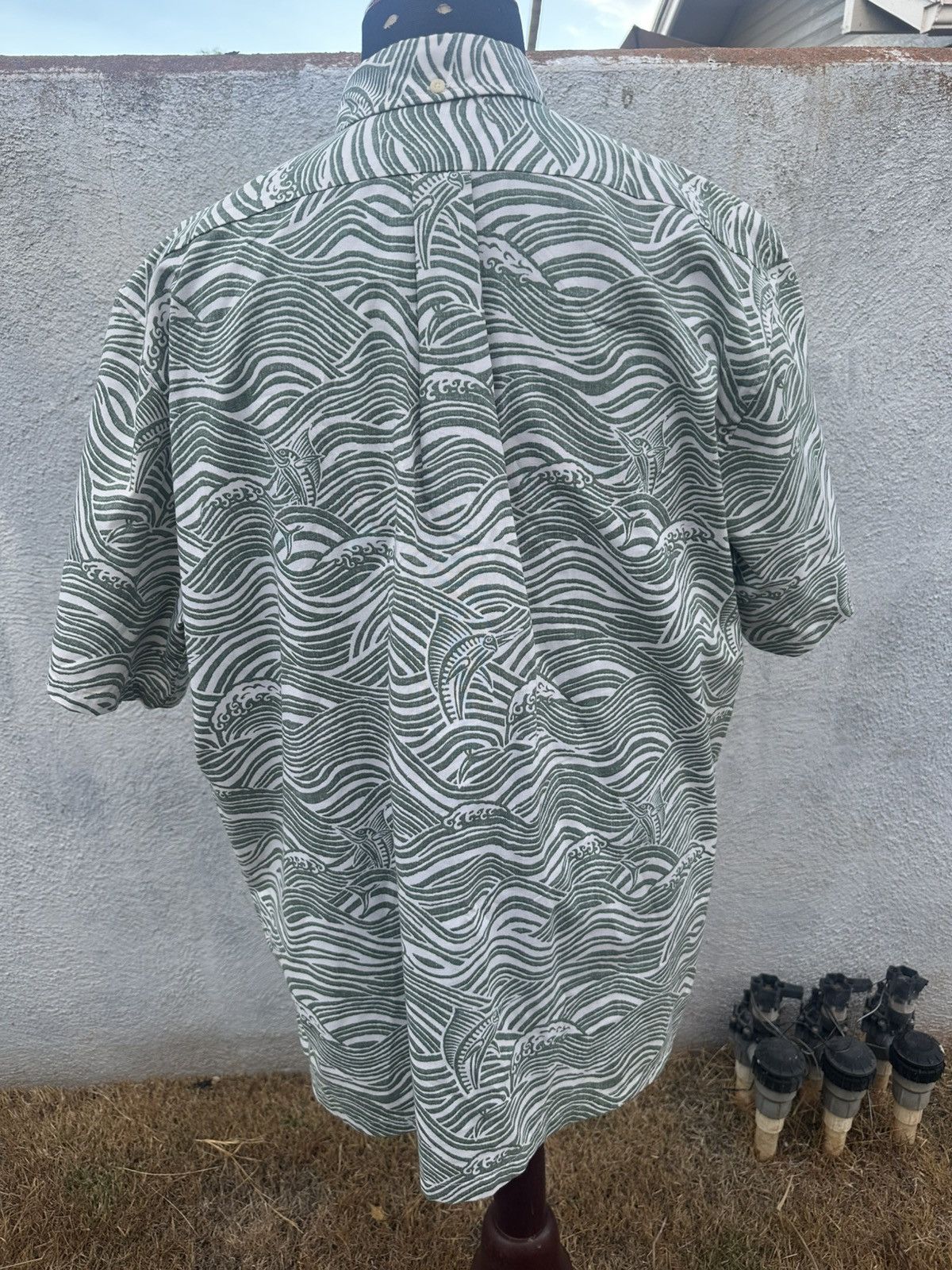 Reyn Spooner PreOwned Reyn Sponer Classic Fit Hawaiian Green Men's XXL Size US XXL / EU 58 / 5 - 2 Thumbnail