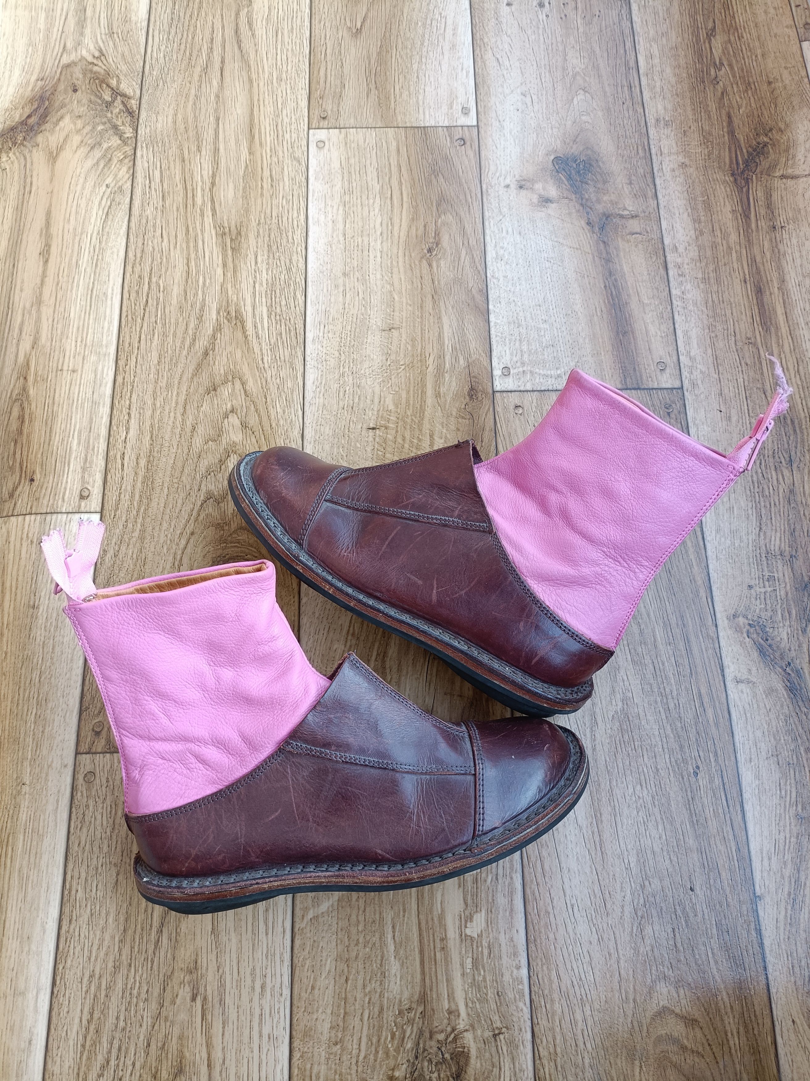 Trippen × Vintage Trippen Women Leather Boots Size US 7 / IT 37 - 4 Thumbnail