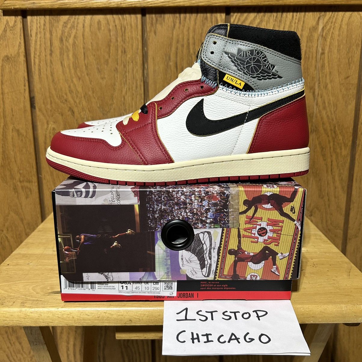 Jordan Brand × Nike × Union LA Union LA Air Jordan 1 Retro OG SP High Chicago Size 11 NEW Size US 11 / EU 44 - 6 Thumbnail