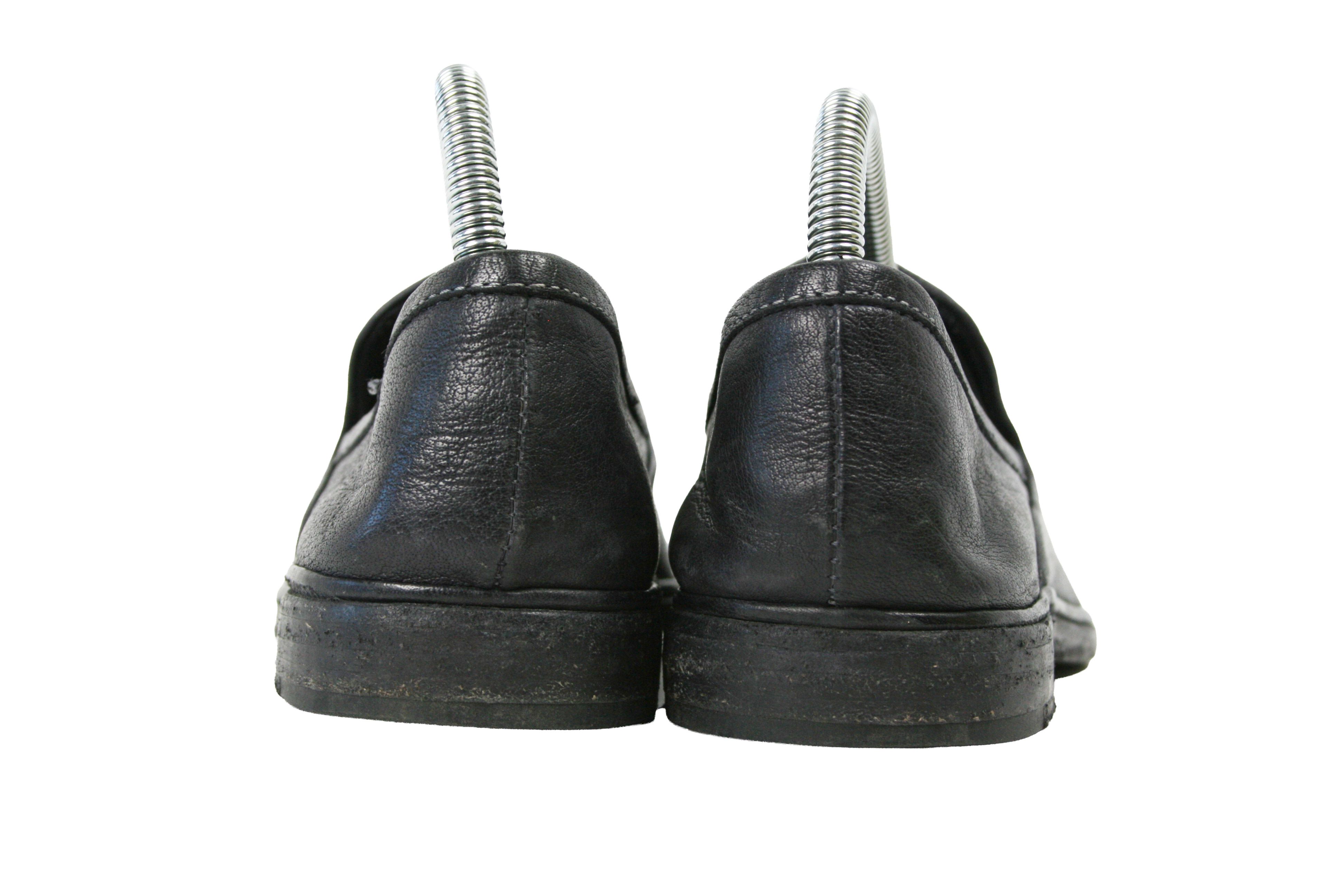 Elia Maurizi Avant Garde Leather Slip Ons Size US 7.5 / IT 37.5 - 9 Thumbnail