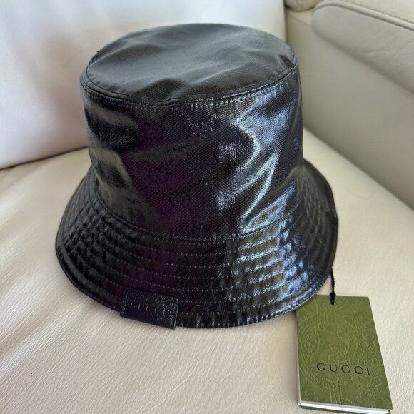 Gucci NWT GUCCI GG MONOGRAM LOGO BUCKET HAT MADE IN ITALY 760144 S Size ONE SIZE - 3 Thumbnail