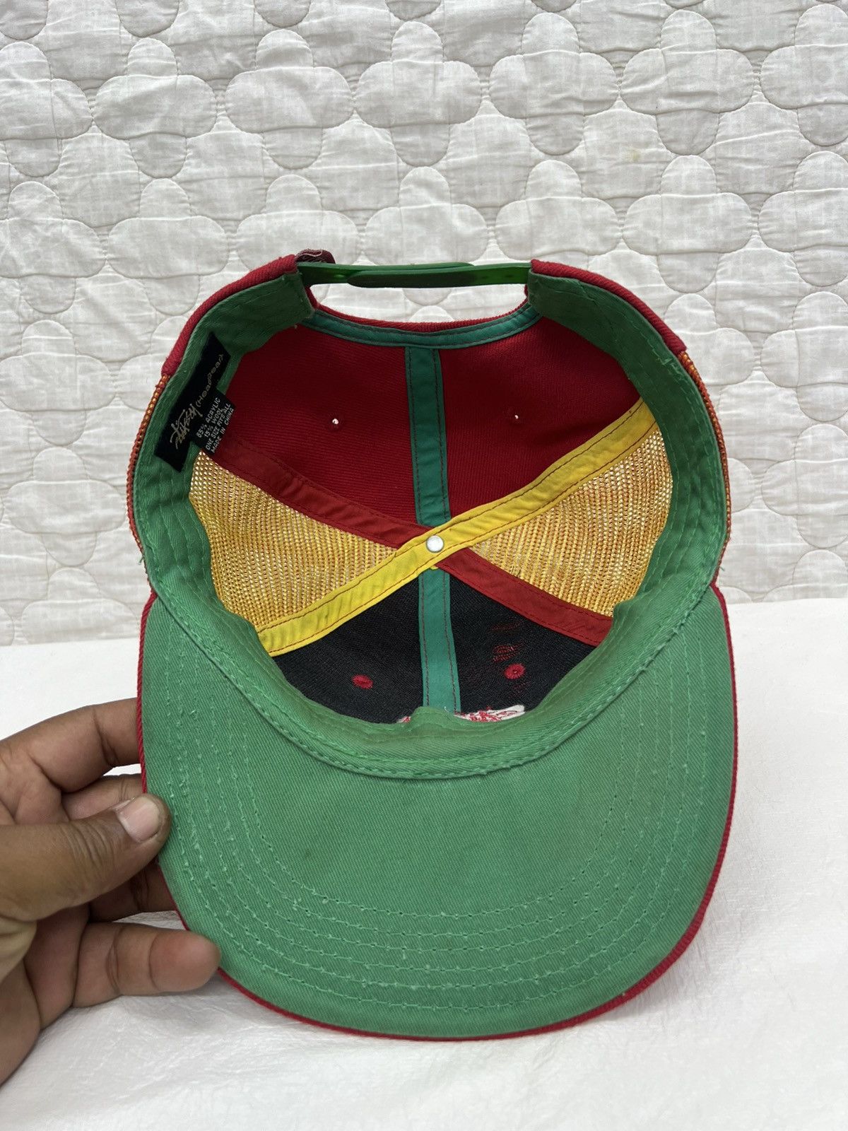 Stussy RARE💥💥💥STUSSY RASTA POSITIVE VIBE MESH HAT Size ONE SIZE - 6 Thumbnail
