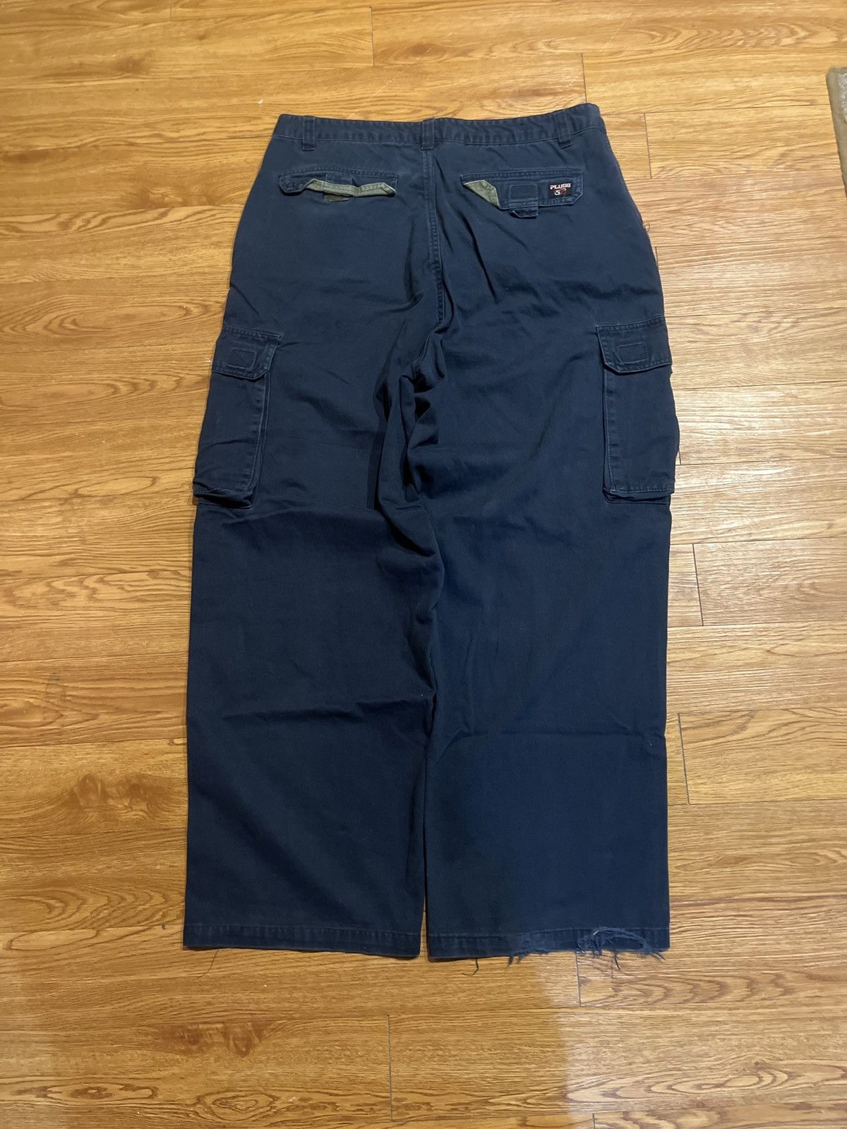 Vintage vintage 90’s khaki blue plugg cargo pants Size US 36 / EU 52 - 1 Thumbnail
