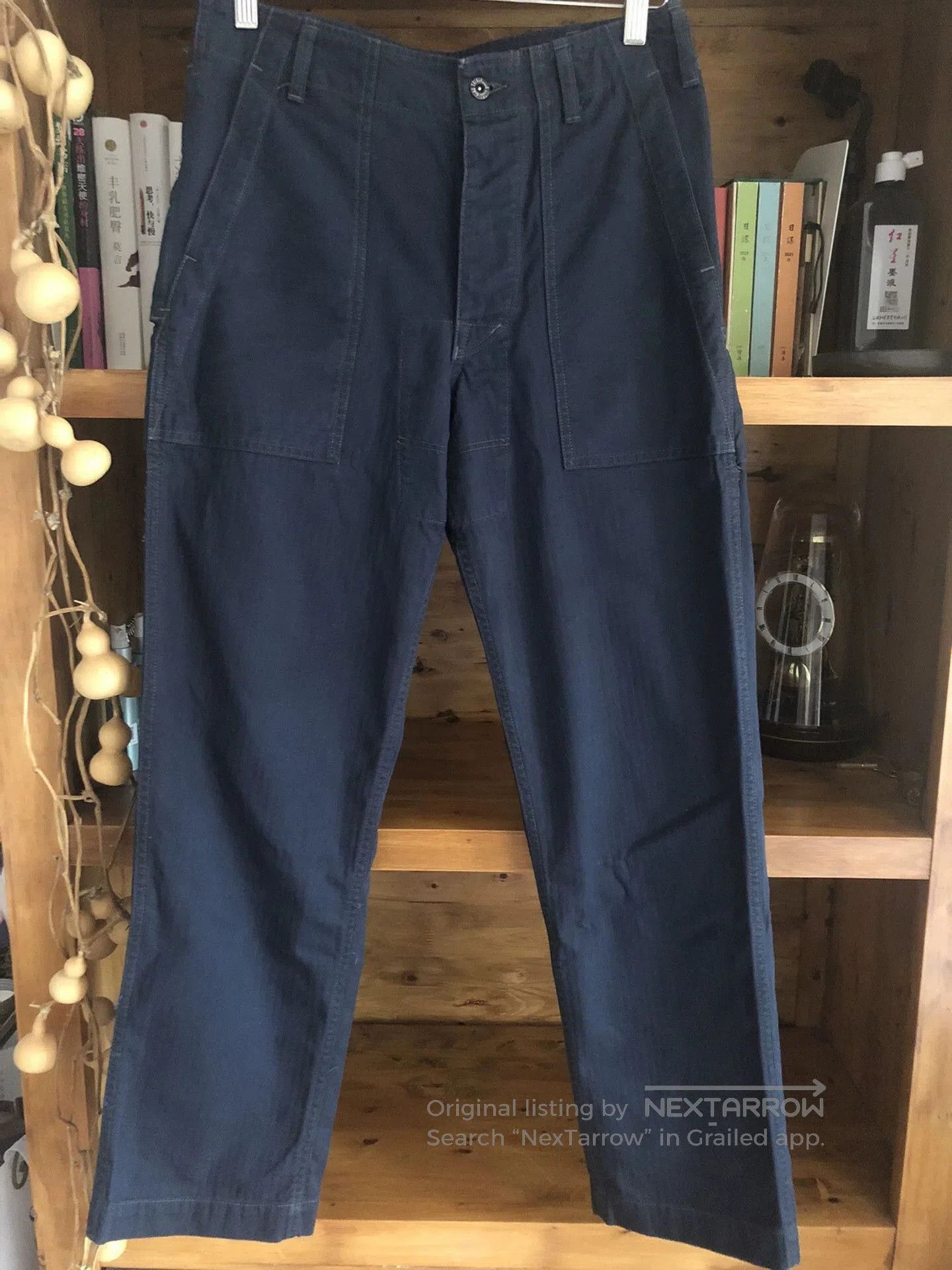 Japanese Brand vintage blue work pants with unique details. Size US 30 / EU 46 - 1 Thumbnail