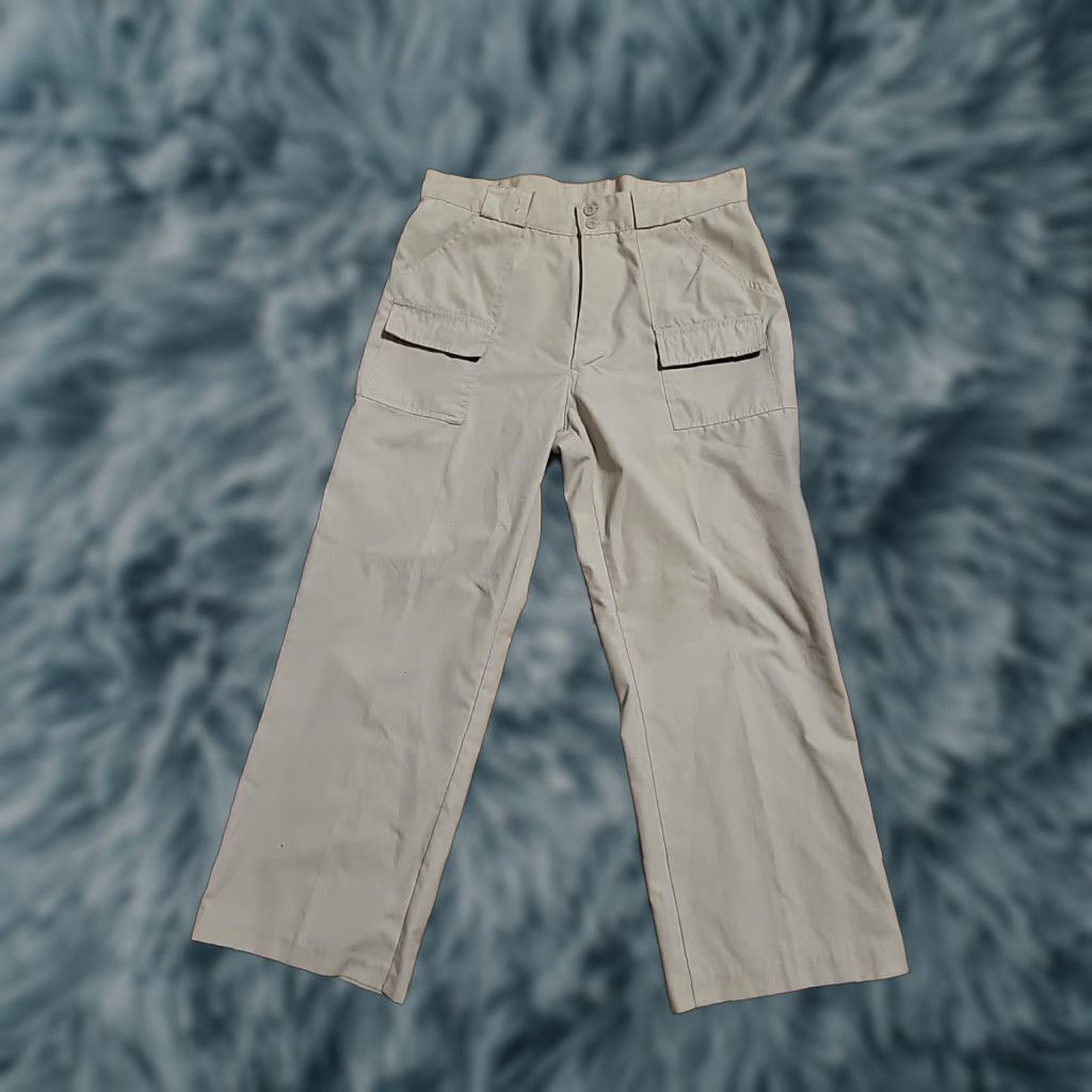 Vintage VINTAGE Oshmans Sportswear Cargo Pants 32" x 26" Beige Mens Adult 32 Beige Cargo Pants 1980s Size US 32 / EU 48 - 1 Thumbnail