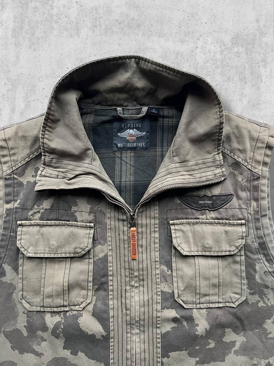 Harley Davidson HARLEY DAVIDSON military camo vest heavy vintage racing Size US XL / EU 56 / 4 - 8 Thumbnail