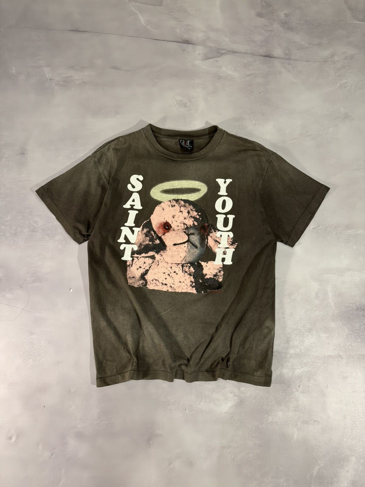 image of Cali Thornhill Dewitt x Readymade Aw21 Saint Michael Ascension Sheep Tee in Fade To Grey (Size Larg