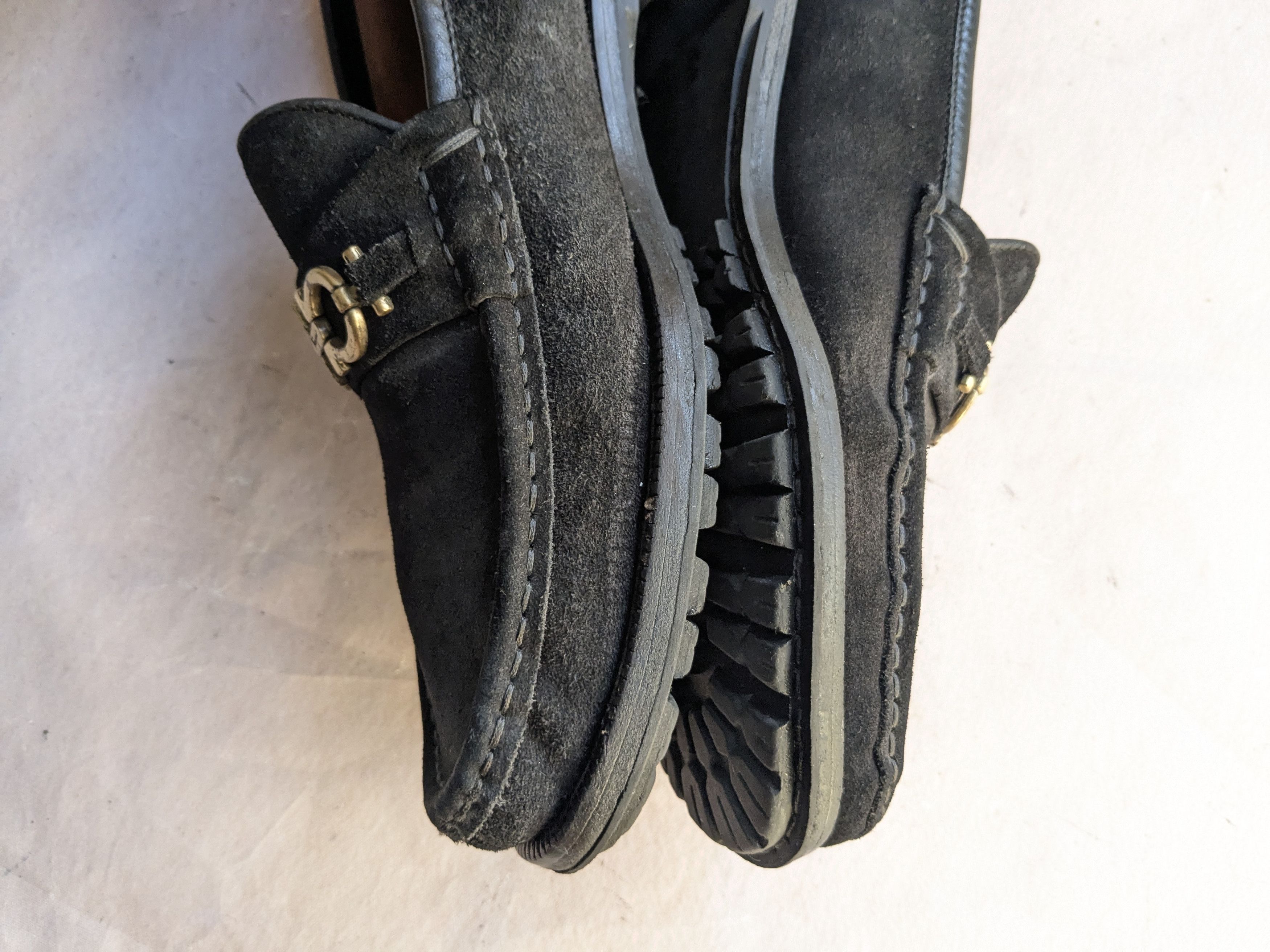 Salvatore Ferragamo Salvatore Ferragamo Loafers Black Leather Suede 9.5 Size US 9.5 / EU 42-43 - 9 Thumbnail