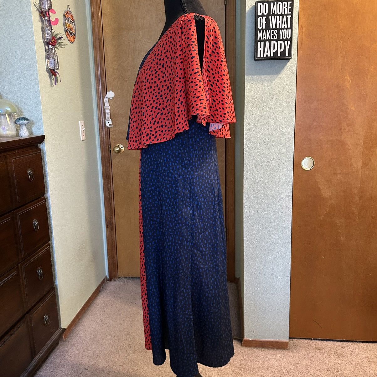 Other Derek Lam Collective color block red blue spotted capelet 44 Size M / US 6-8 / IT 42-44 - 4 Thumbnail