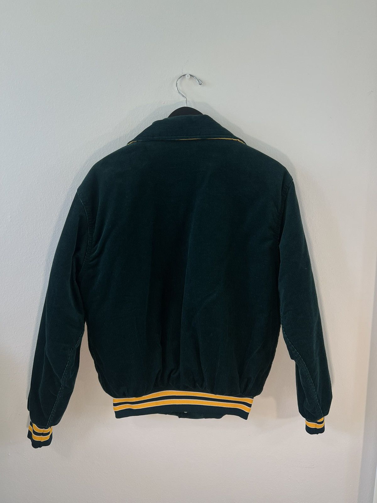 Rennoc Vintage Rennoc Green & Yellow Varsity-Style Bomber Jacket Size US M / EU 48-50 / 2 - 5 Thumbnail