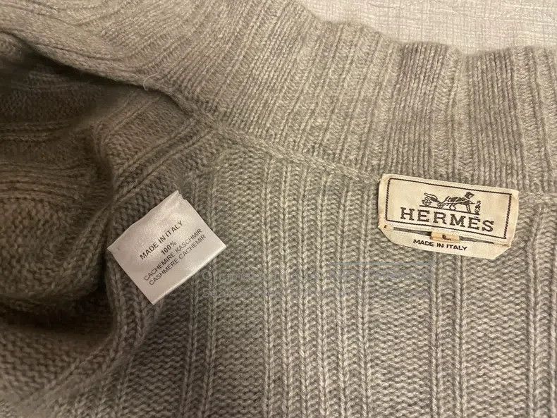 Hermes Hermes Knitted cashmere sweater/cardigan with zipper Size US L / EU 52-54 / 3 - 4 Thumbnail