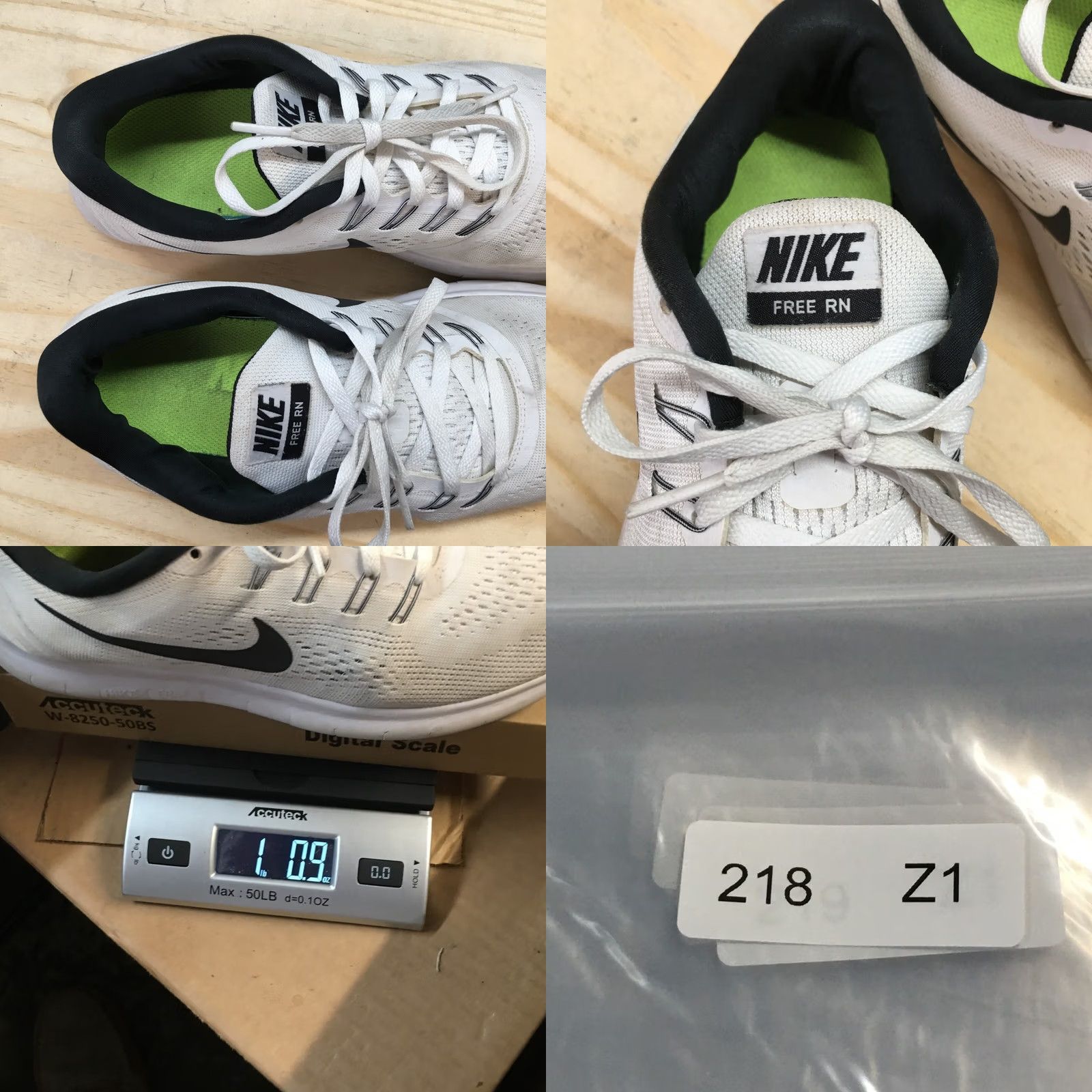 Nike Nike Shoes Womens 10.5 Free RN Sneakers Black White Lace Up Low Top 831509-100 Size L / US 10 / IT 46 - 9 Thumbnail