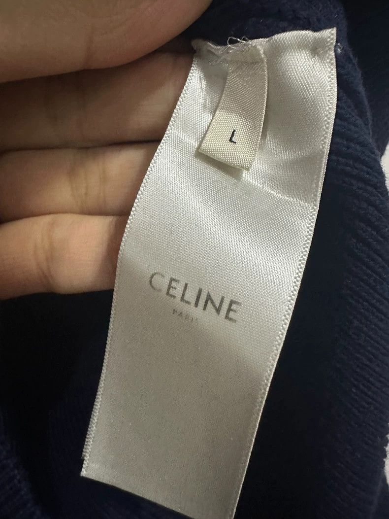 Celine Celine Knitted Sweater with Logo Print Size US L / EU 52-54 / 3 - 4 Thumbnail