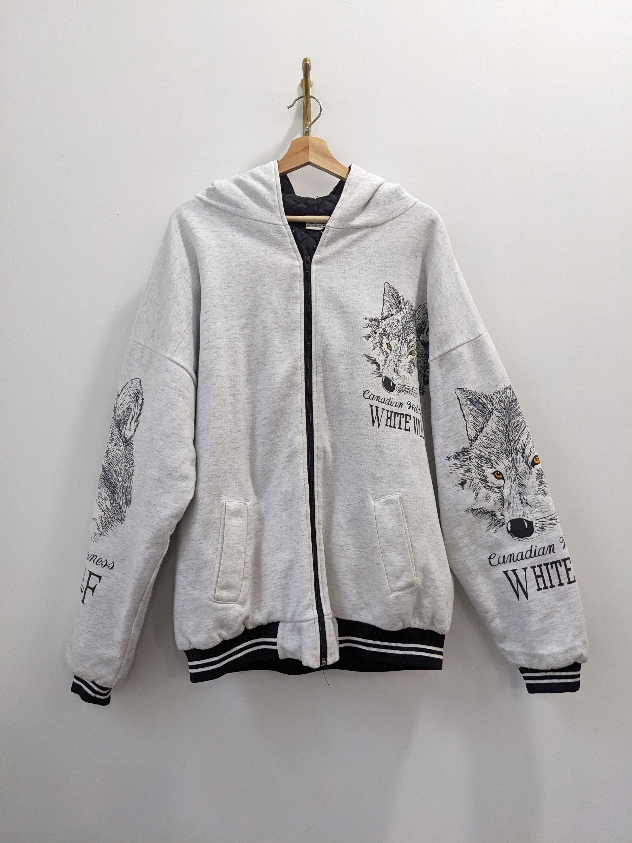 Vintage Vintage Wildlife White Wolf Hoodie Sweater Aop XL Size US XL / EU 56 / 4 - 2 Thumbnail