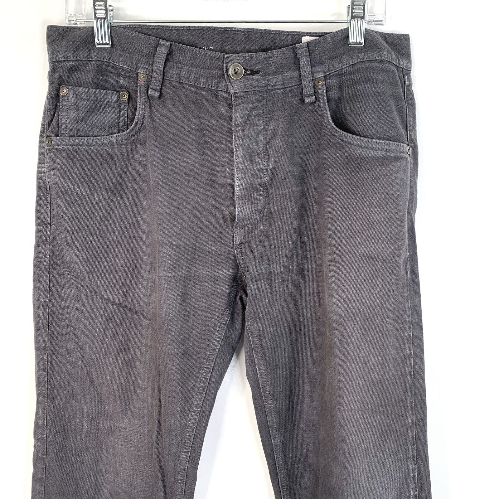 Rag & Bone Rag & Bone Jeans Slim Fit Straight Leg Charcoal Gray Denim Size US 31 - 5 Thumbnail