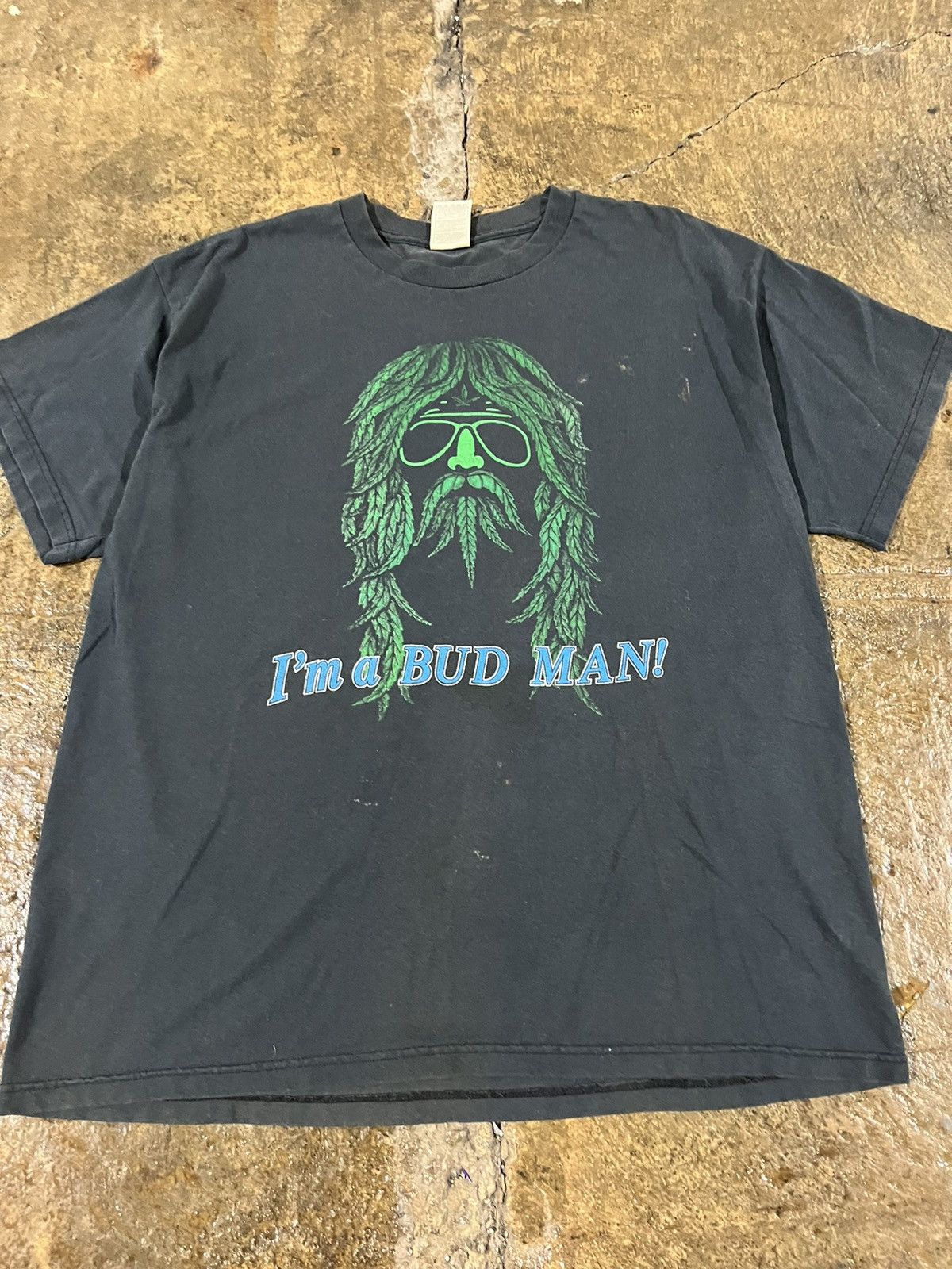 Vintage Crazy Vintage 90s Bud Man Weed Drug Parody Humor Tee Shirt Size US XL / EU 56 / 4 - 2 Thumbnail