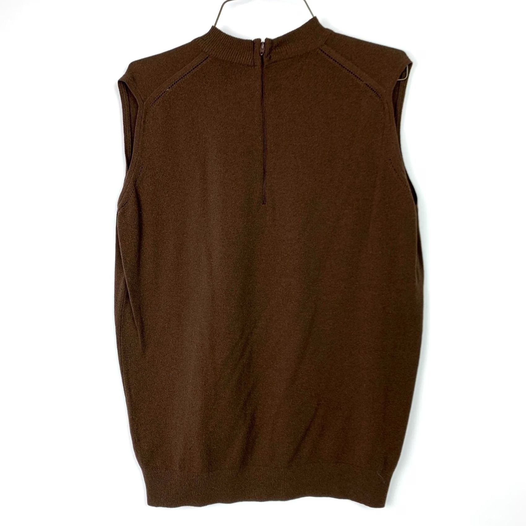 Vintage VINTAGE Designers Action Knit Shirt Tank Top XS/S Brown Nylon 1960s Women Mens Girls Size XS / US 0-2 / IT 36-38 - 4 Thumbnail