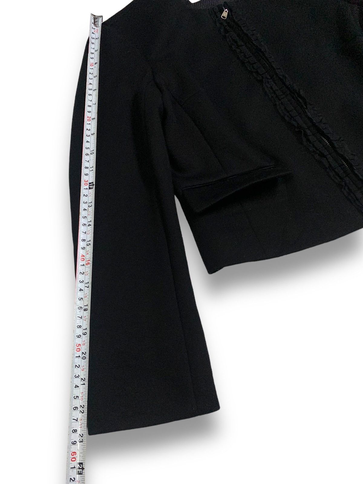 Courreges Courreges Black Cropped Cardigan Style Blazer Jacket Size M / US 6-8 / IT 42-44 - 11 Thumbnail