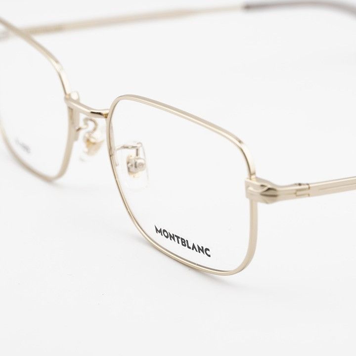 Montblanc Montblanc MB0267O 004 Eyeglasses Gold 55mm Square Frame Size ONE SIZE - 10 Thumbnail
