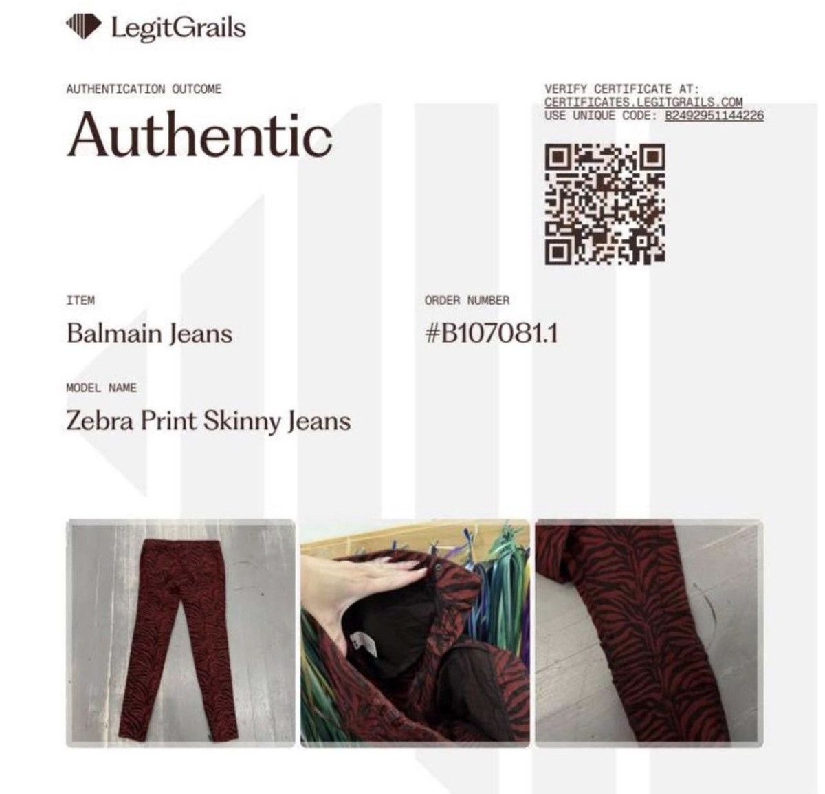 Balmain Balmain Decarnin Era Zebra Biker Jeans Red Size 40 Size 30" / US 8 / IT 44 - 15 Thumbnail