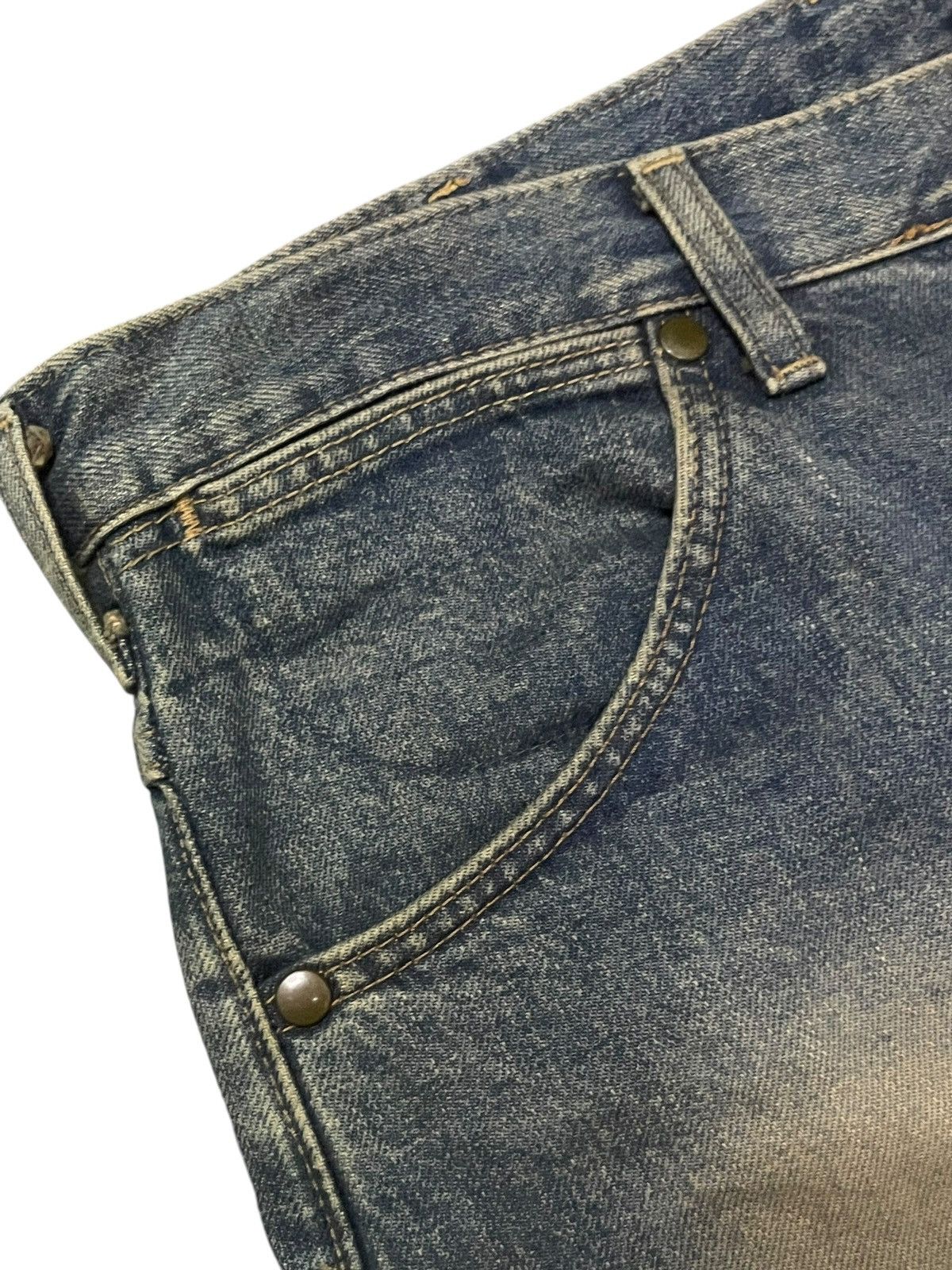 Hysteric Glamour × Japanese Brand × Wrangler Vintage Wrangler Blue Bell Mud Wash Selvedge Loose Jeans Size US 34 / EU 50 - 18 Thumbnail