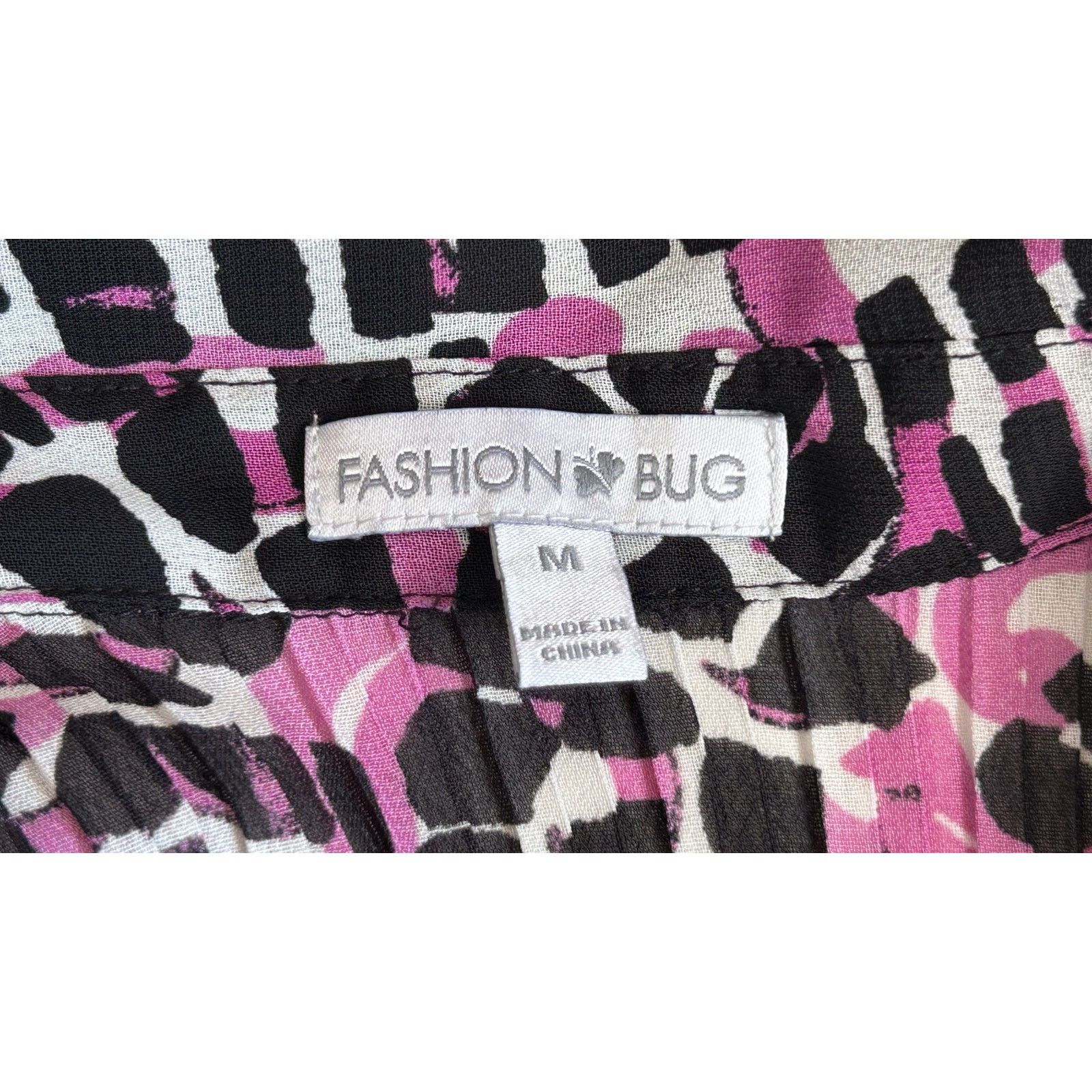 Other Fashion Bug | Vintage Abstract Allover Print Blouse | Medium Size M / US 6-8 / IT 42-44 - 3 Thumbnail