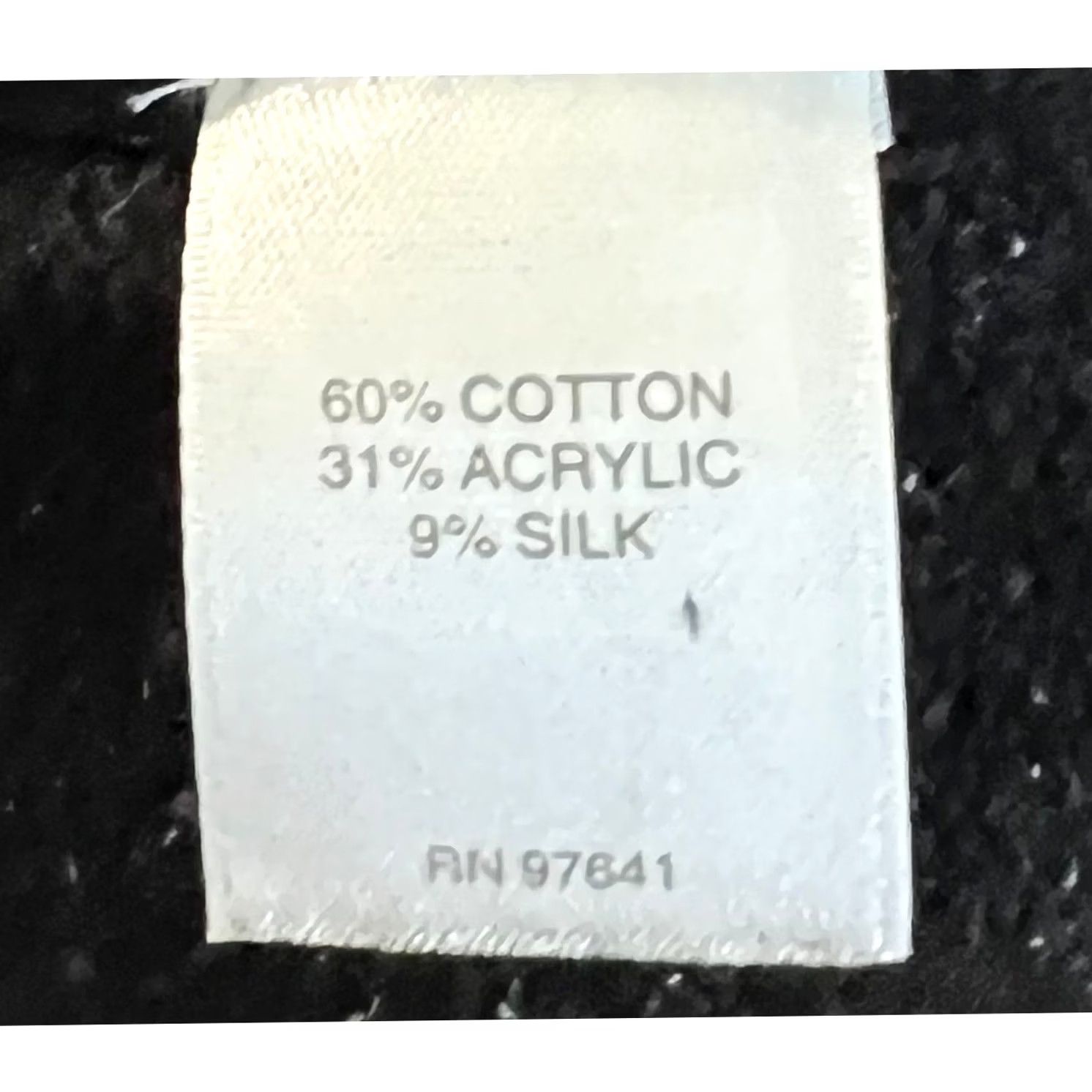 J. Jill J. Jill Sweater Black Speckled Side Tie Cotton Acrylic Silk Blend Women’s Medium Pullover Long Sleeve Knit Tops M Womens Size M / US 6-8 / IT 42-44 - 8 Thumbnail