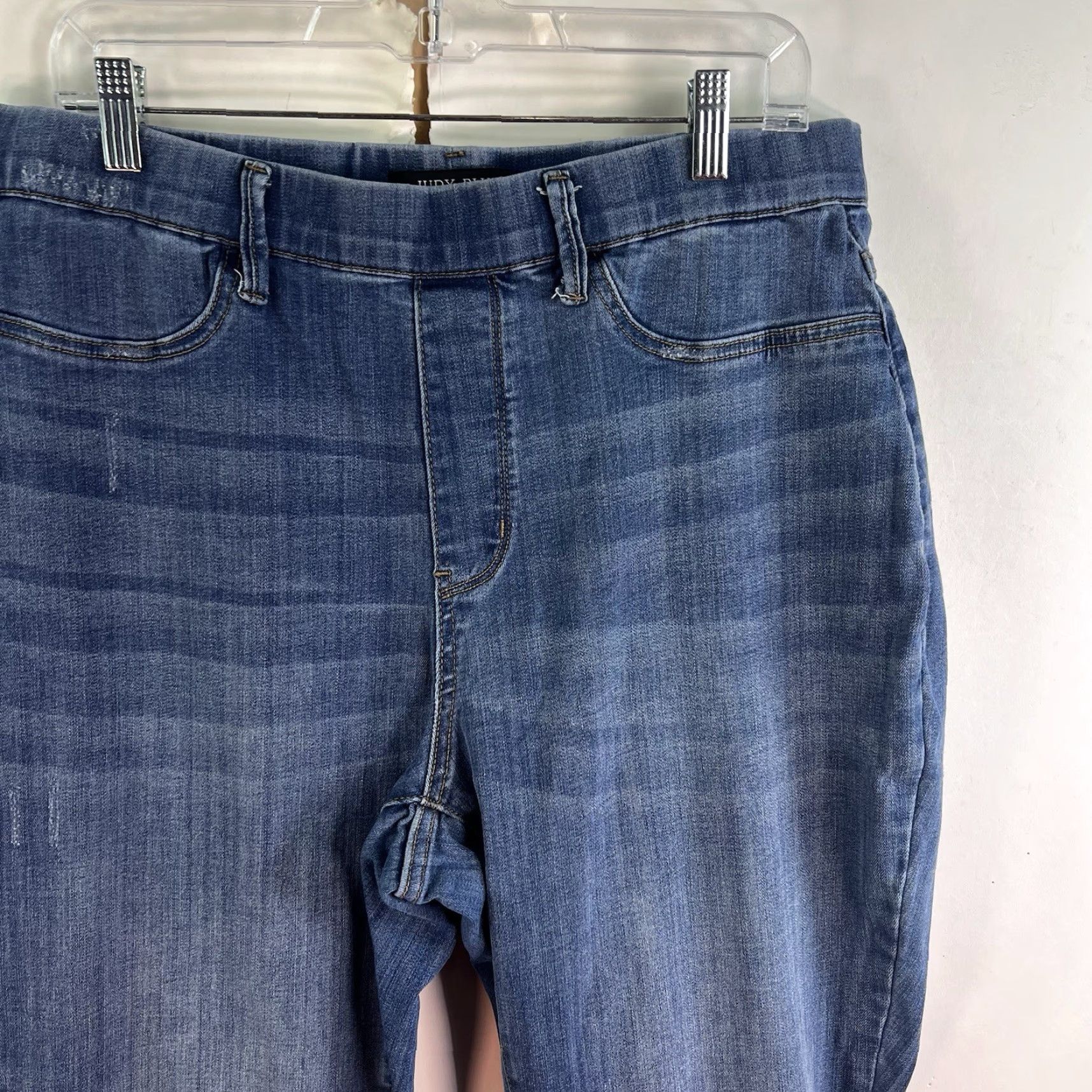Vintage VINTAGE Judy Blue Slim Straight Denim Jeans Womens 16 Plus Blue High Rise Stretch Size 38" / US 16 / IT 52 - 2 Thumbnail