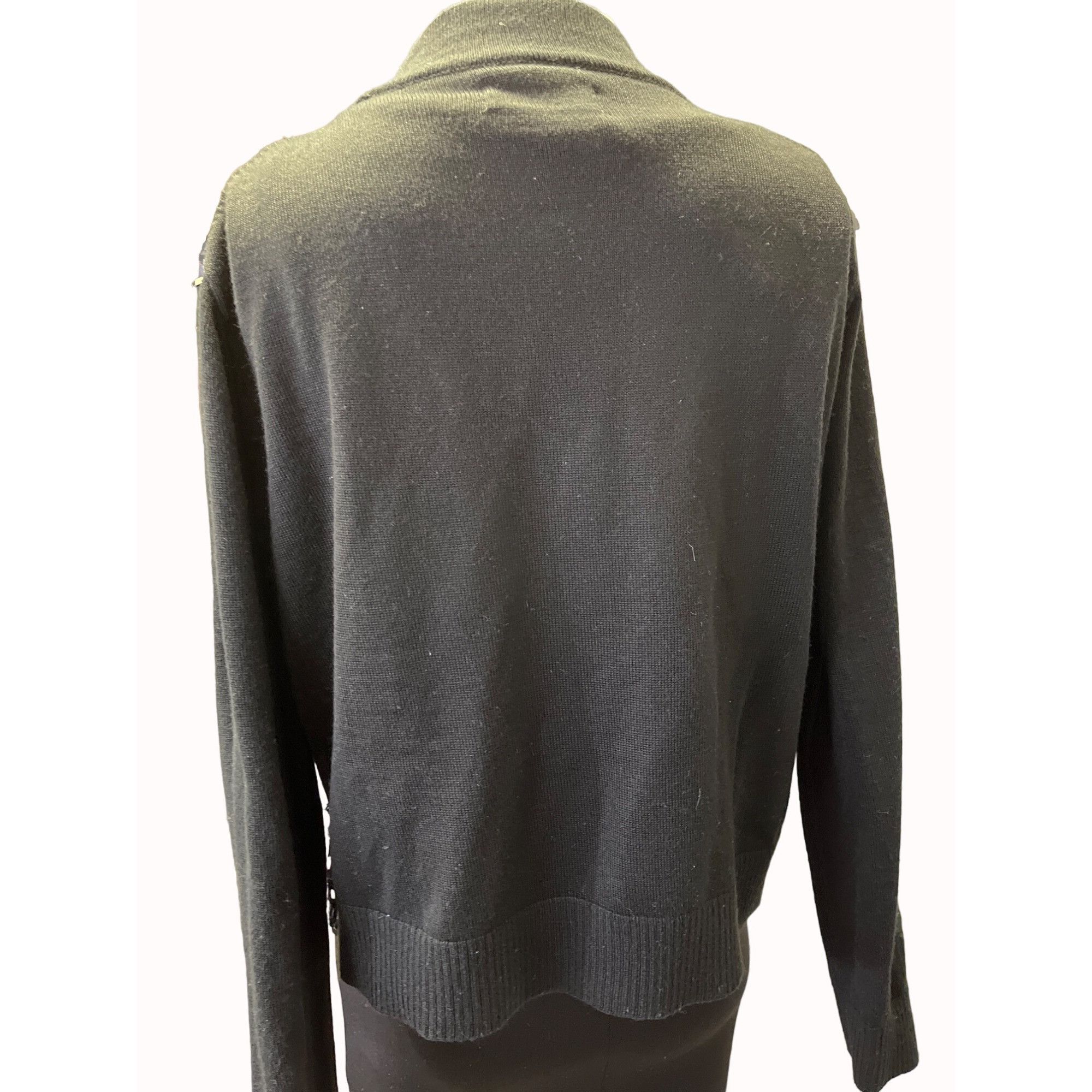 Calvin Klein Calvin Klein Women's Black Sequin Sweater/Cardigan Size XL S Size XL / US 12-14 / IT 48-50 - 2 Thumbnail