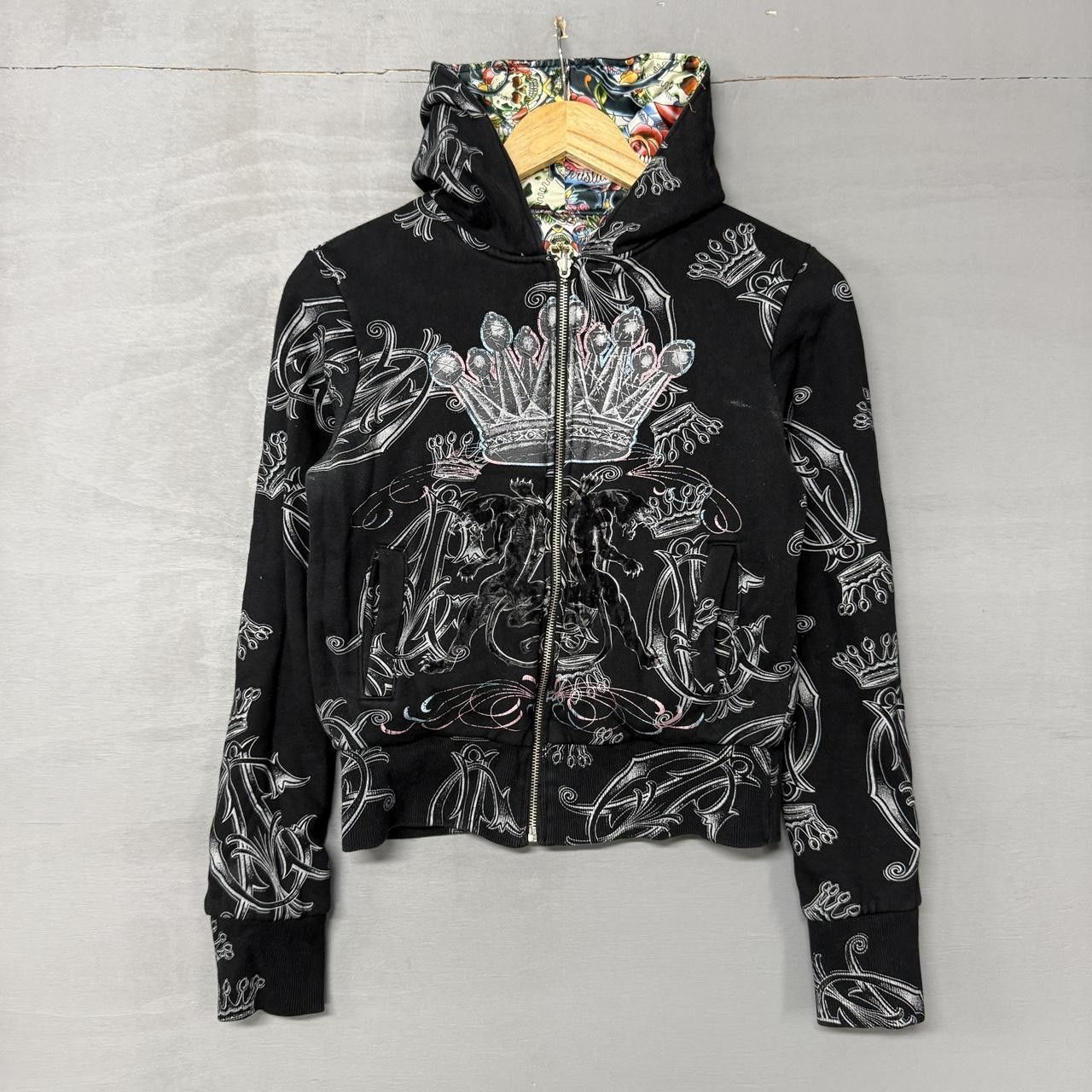 Ed Hardy Ed Hardy Reversible Christian Audigier Tattoo Hoodie Small Size S / US 4 / IT 40 - 4 Thumbnail