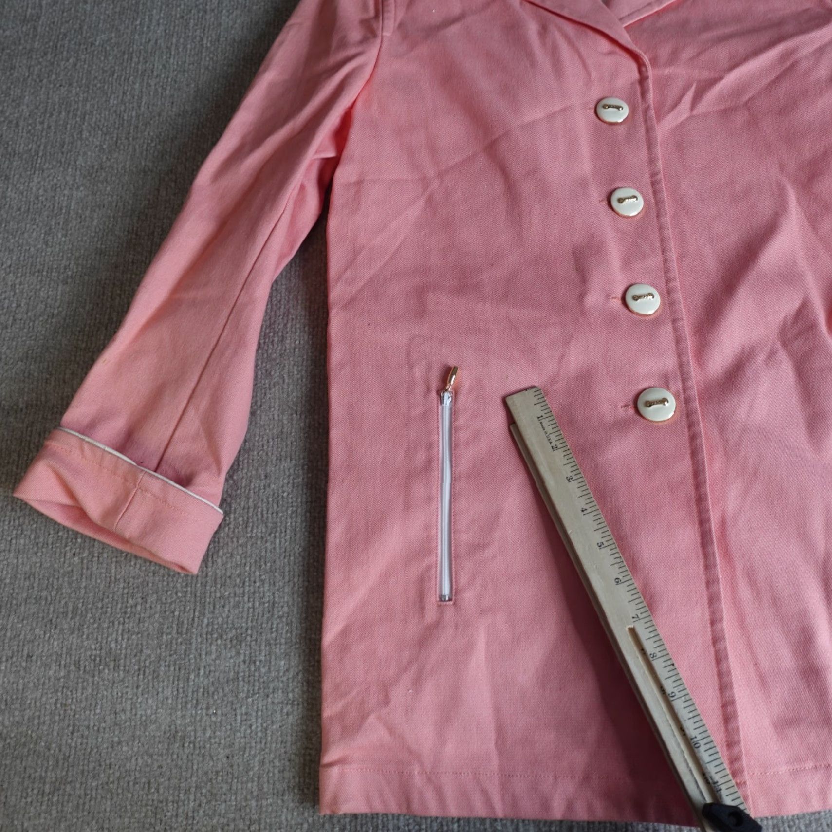 St. John St. John Jacket Womens Mid-Length Pink Salmon Trench Coat Jacket Long Sleeve Regular Dry Clean Only Size M / US 6-8 / IT 42-44 - 4 Thumbnail