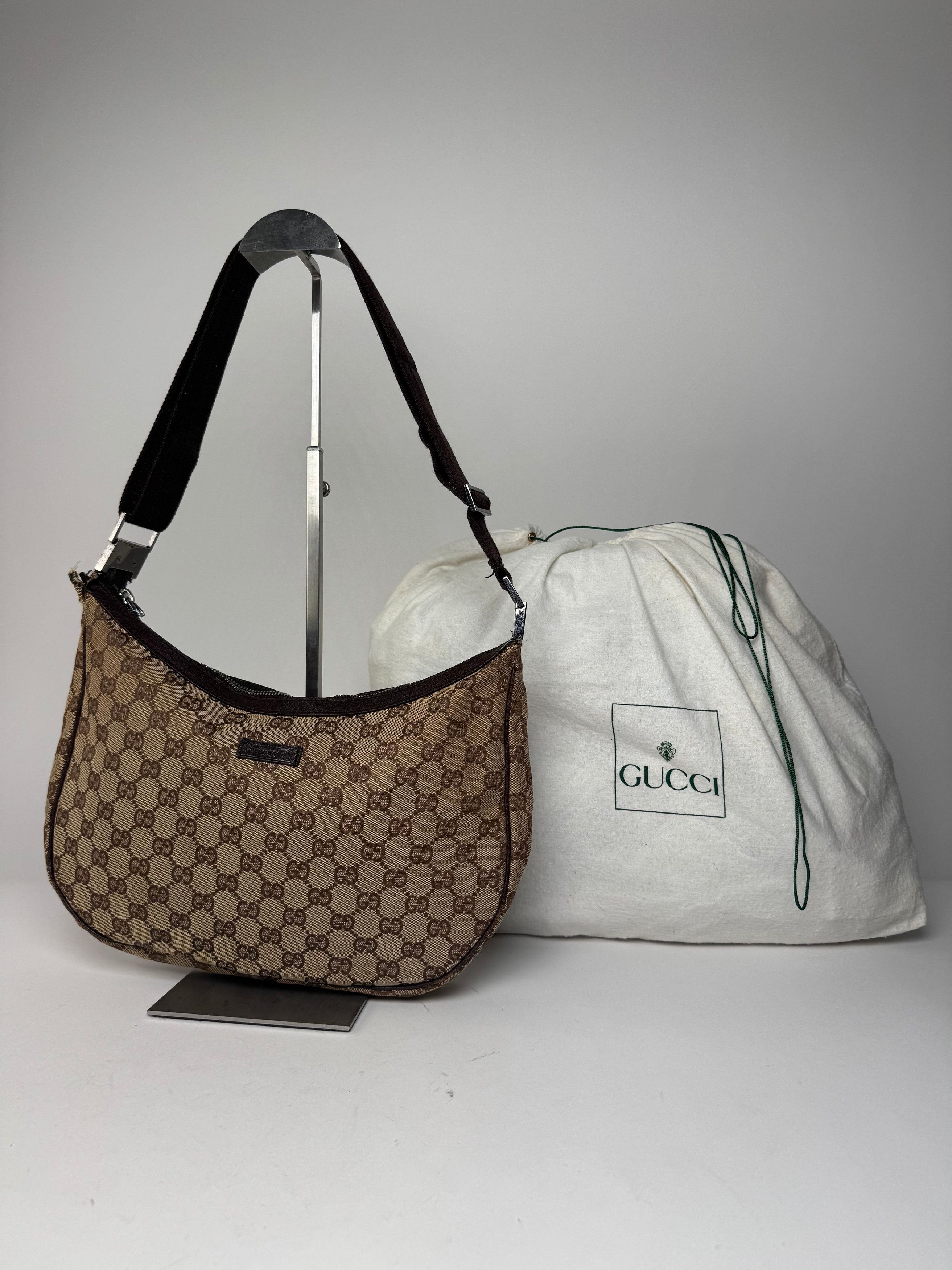 Gucci Vintage Monogram 2Way Handbag Beige Brown Size ONE SIZE - 1 Thumbnail