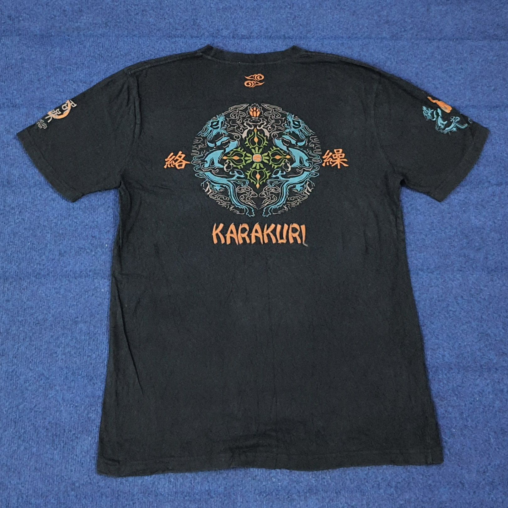 Karakuri Tamashii Vintage Karakuri Tamashii Embroidery Dragon T-Shirt C276N38 Size US M / EU 48-50 / 2 - 1 Thumbnail