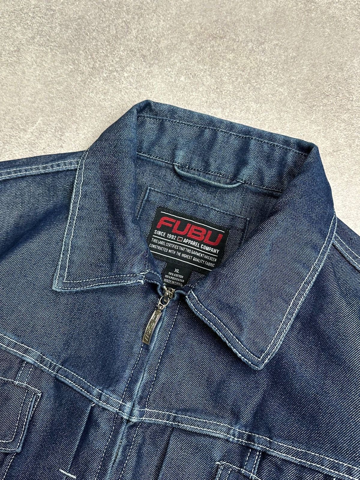 Fubu Vintage 90s Fubu JNCO Style Raw Denim Jacket XL Size US XL / EU 56 / 4 - 6 Thumbnail