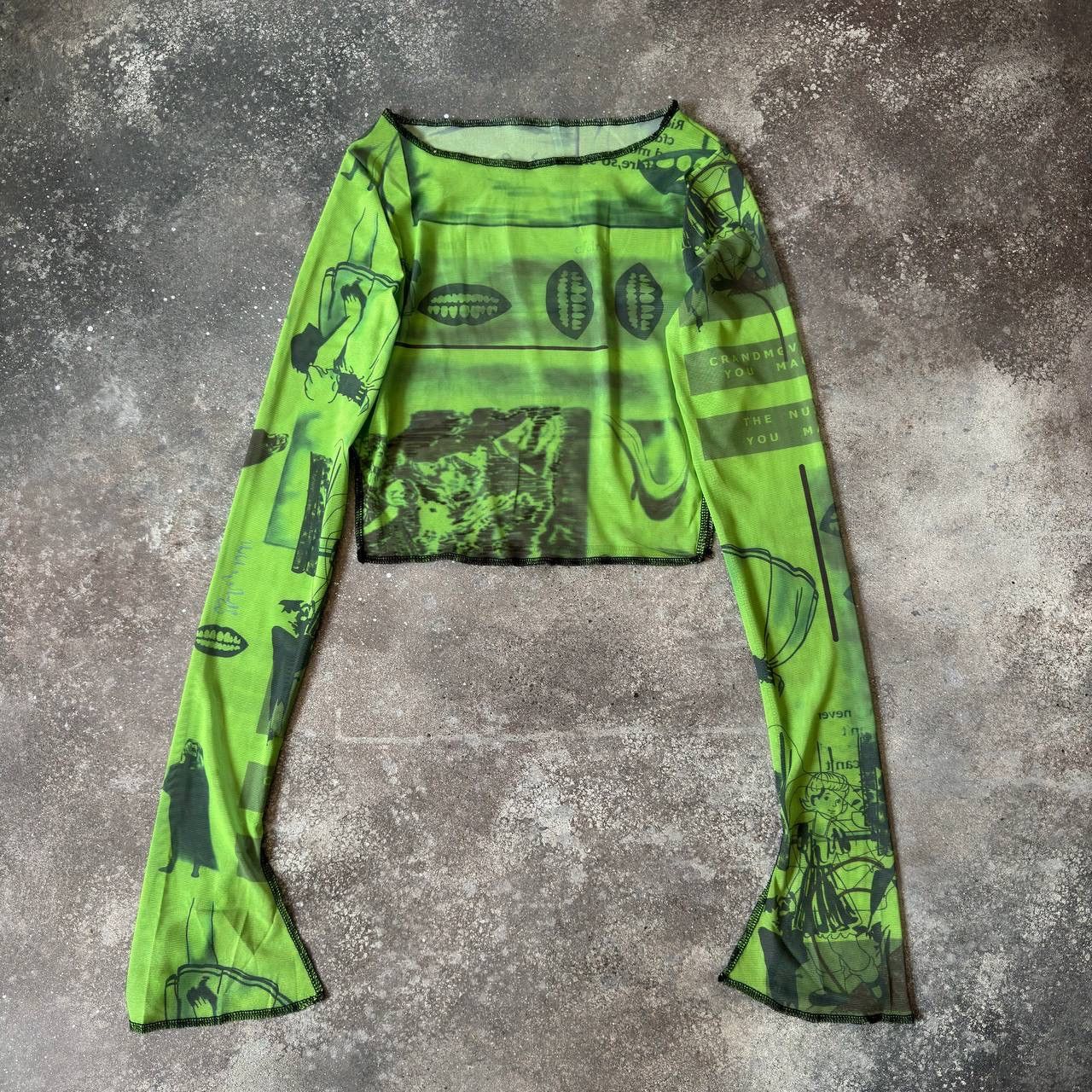 Hysteric Glamour Sexy Y2K Mesh Long Sleeve Top (Rick Owen’s Vibe) Size S / US 4 / IT 40 - 6 Thumbnail