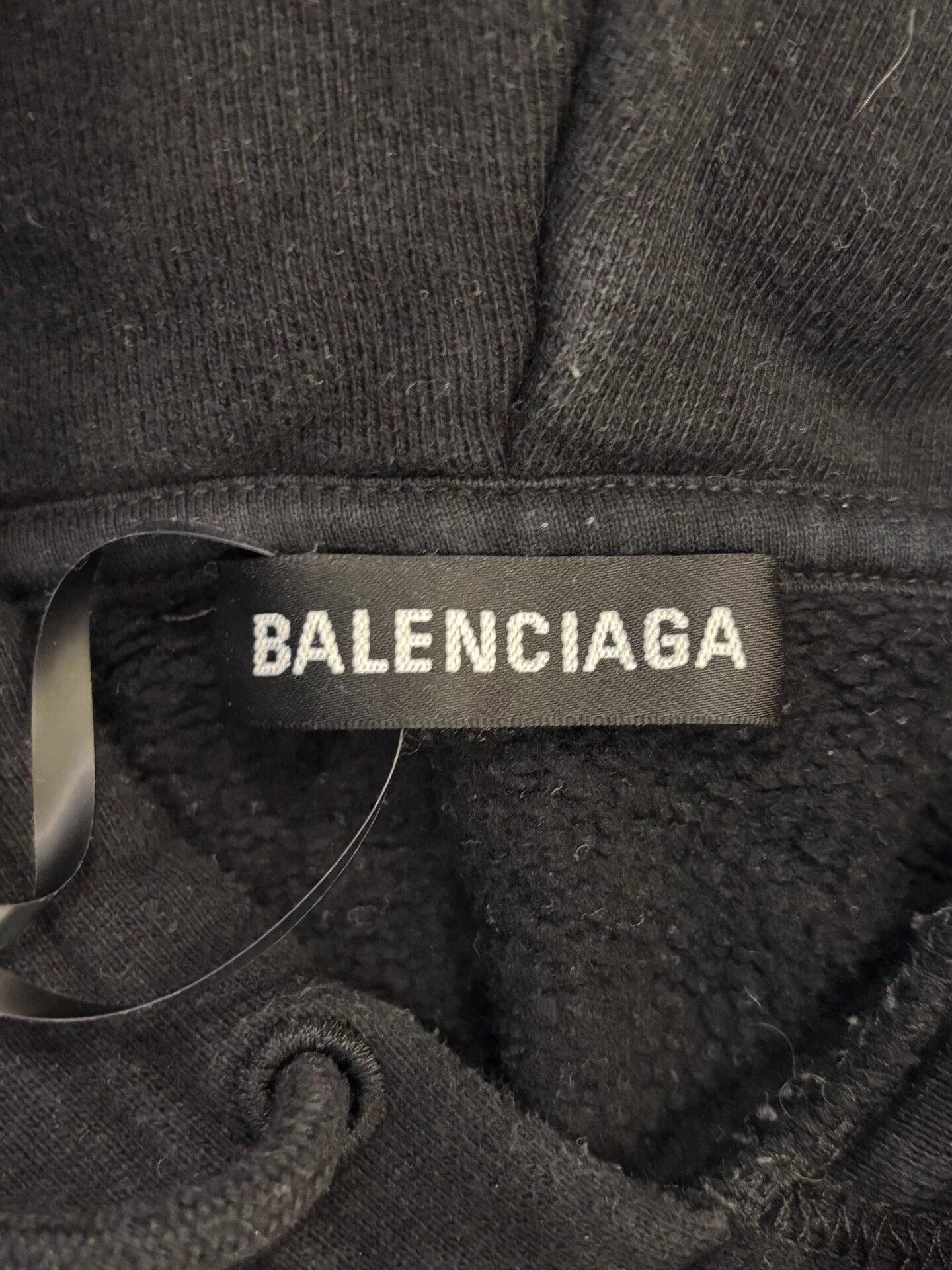 Balenciaga Balenciaga Back Double B Logo Black Hoodie M Size M / US 6-8 / IT 42-44 - 5 Thumbnail