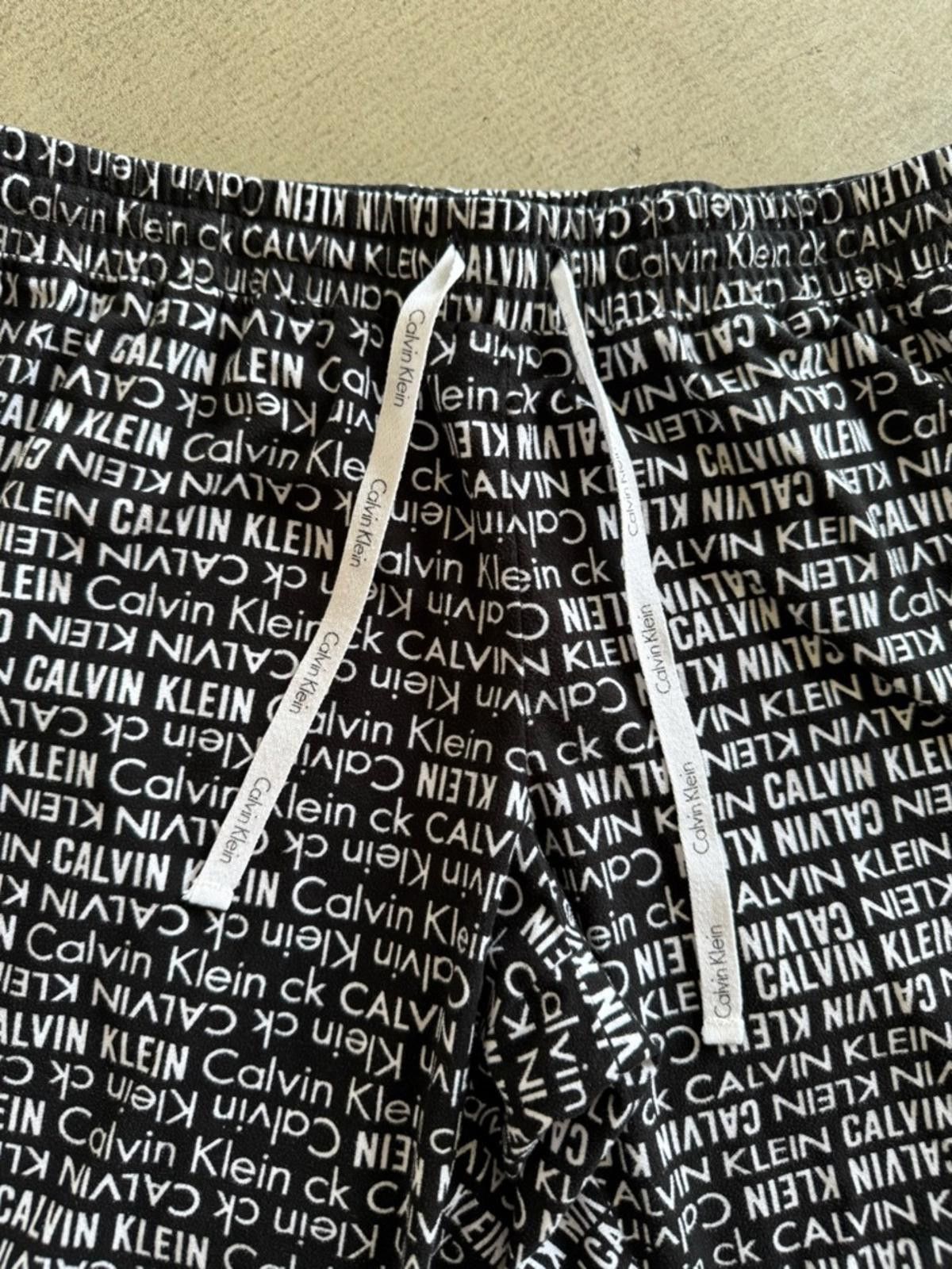 Calvin Klein Calvin Klein / Logo Fleece Pajama Pants / Black White Size ONE SIZE - 2 Thumbnail