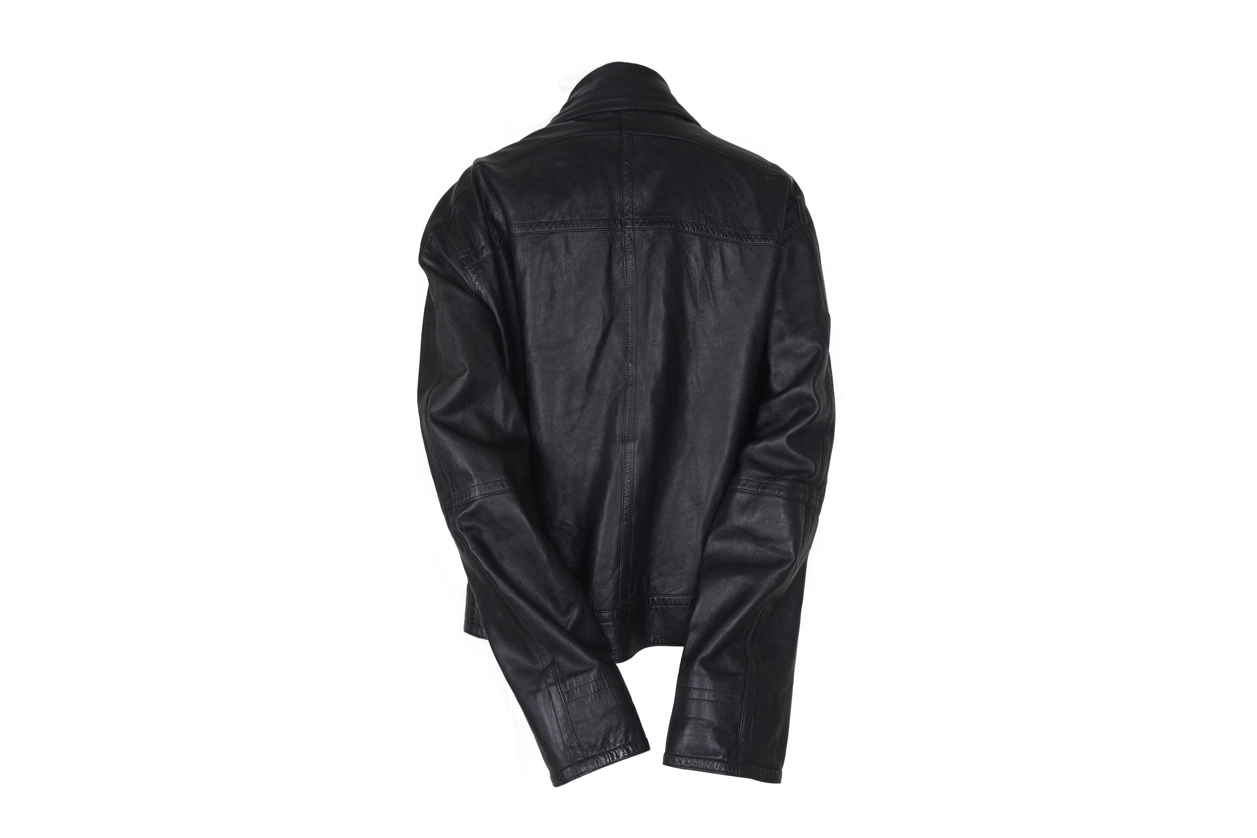 GF Ferre × Gianfranco Ferre GIANFRANCO FERRE Soft Leather Jacket Zip Vintage Size L 90s Size L / US 10 / IT 46 - 14 Thumbnail