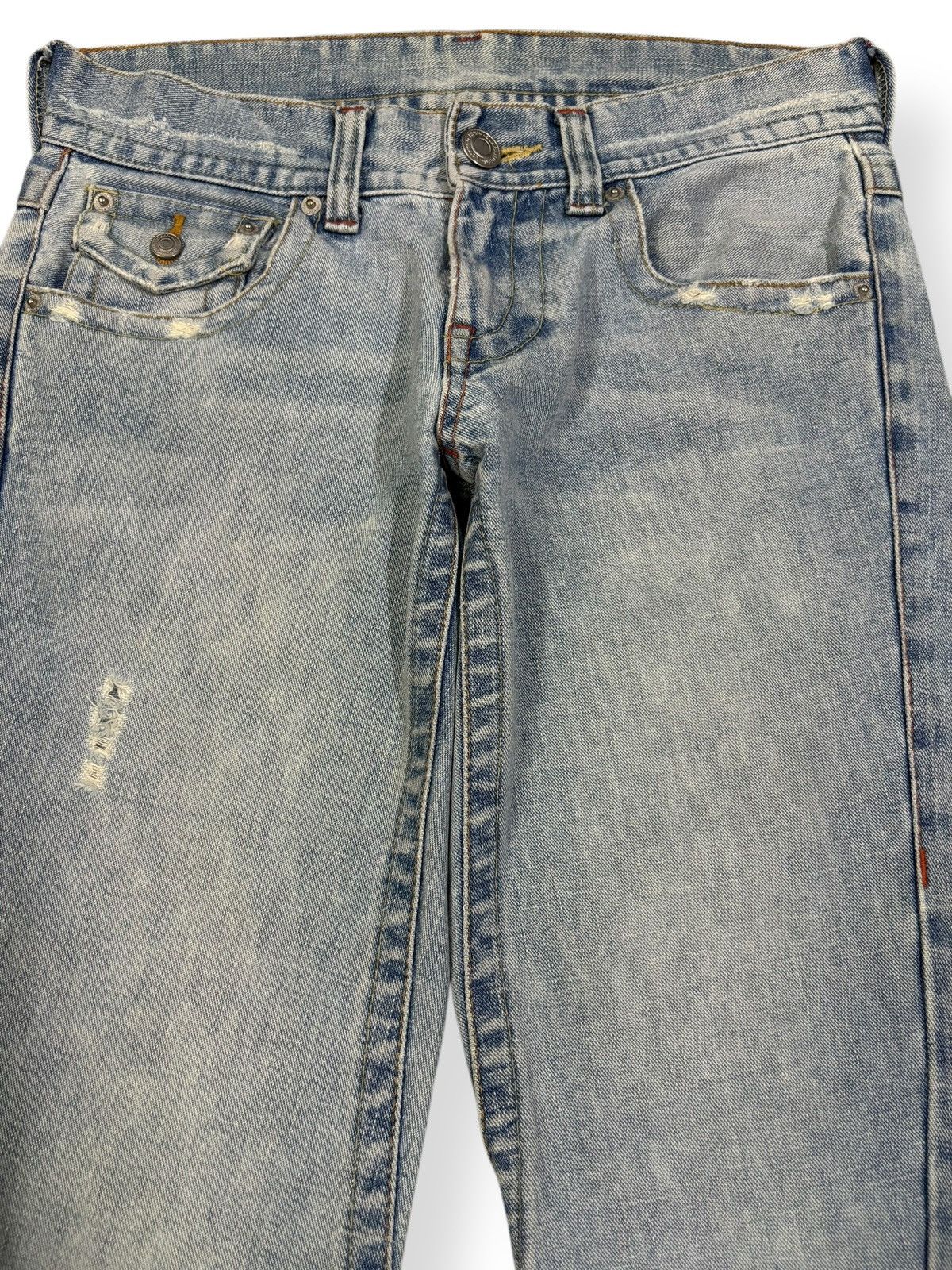 True Religion Y2K Japanese Brand Flare Distressed Jeans like True Religion Size 30" / US 8 / IT 44 - 3 Thumbnail