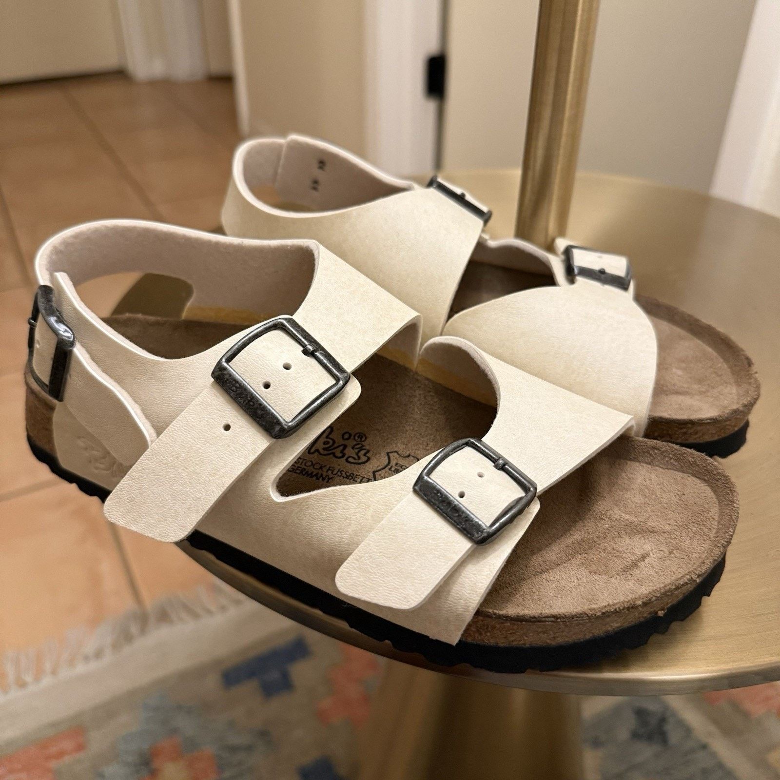 Birkenstock Birki’s Birkenstock Milano Molted Ivory SlingBack Sandals Size US 6 / IT 36 - 3 Thumbnail